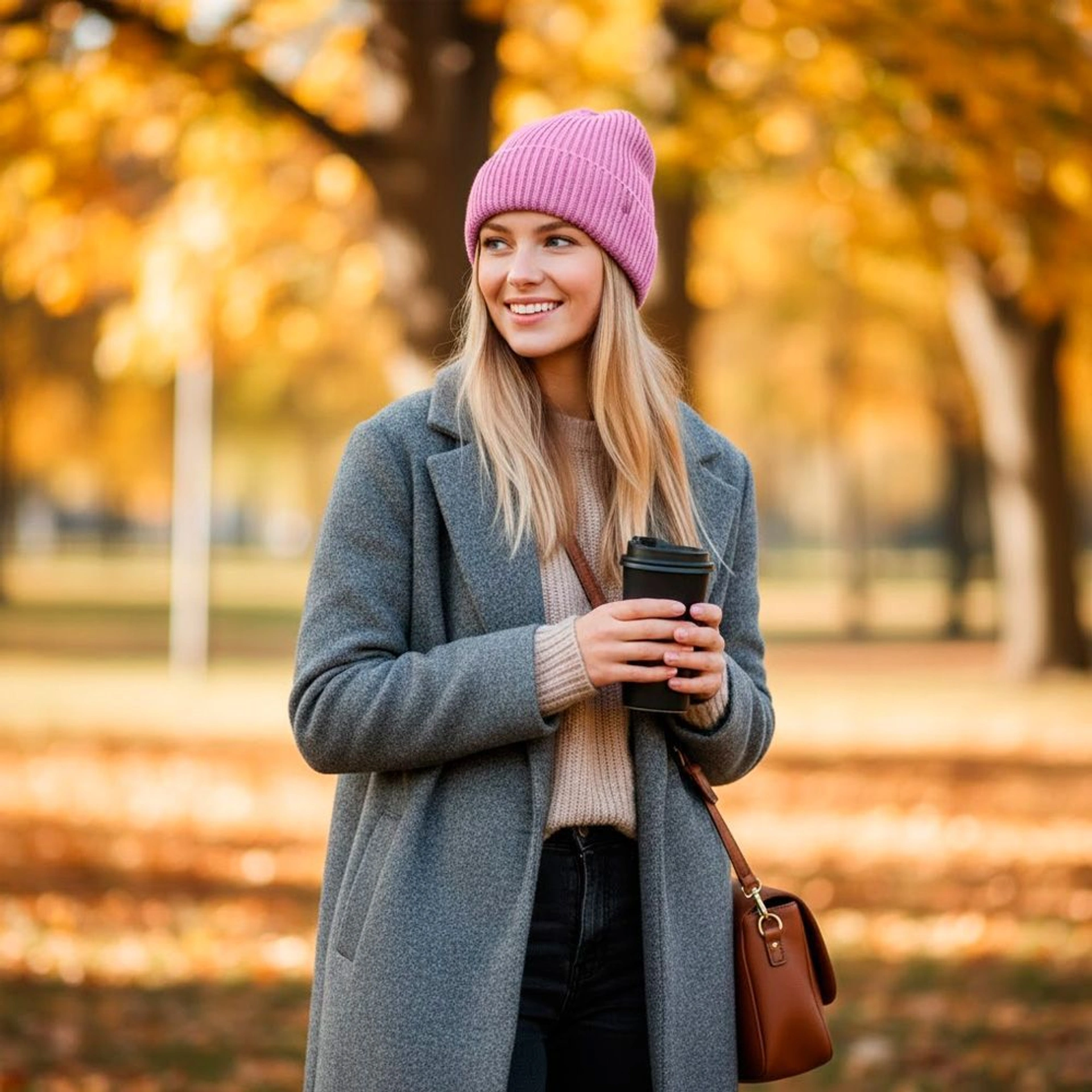 Шапка coFEE Wrap beanie - Рожевий