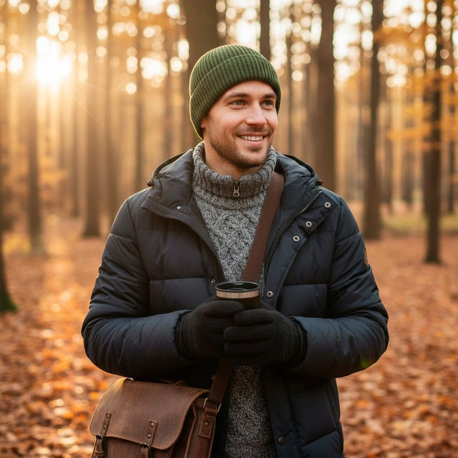 Шапка coFEE Wrap beanie - Армійський