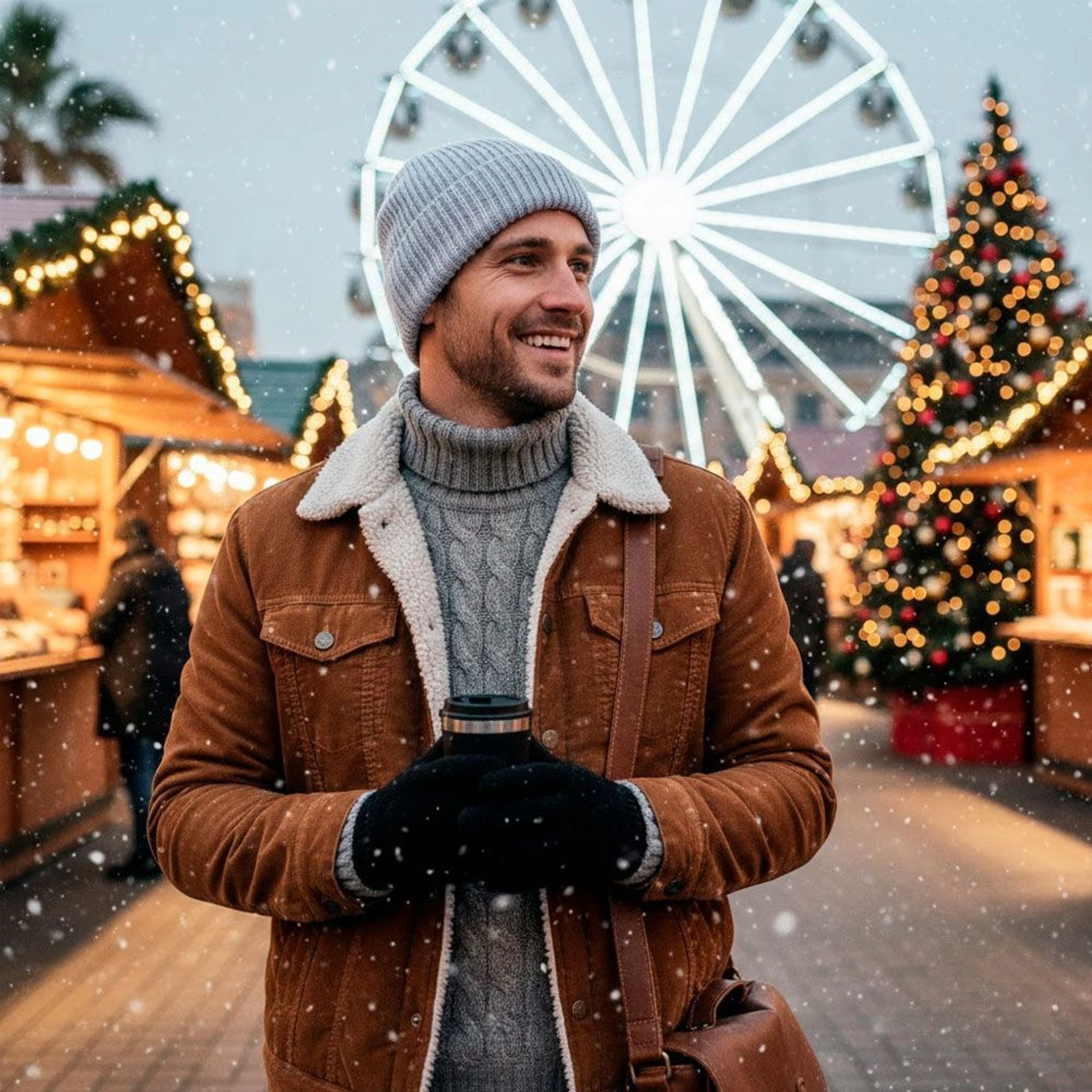Шапка coFEE Wrap beanie - Світло-сірий меланж