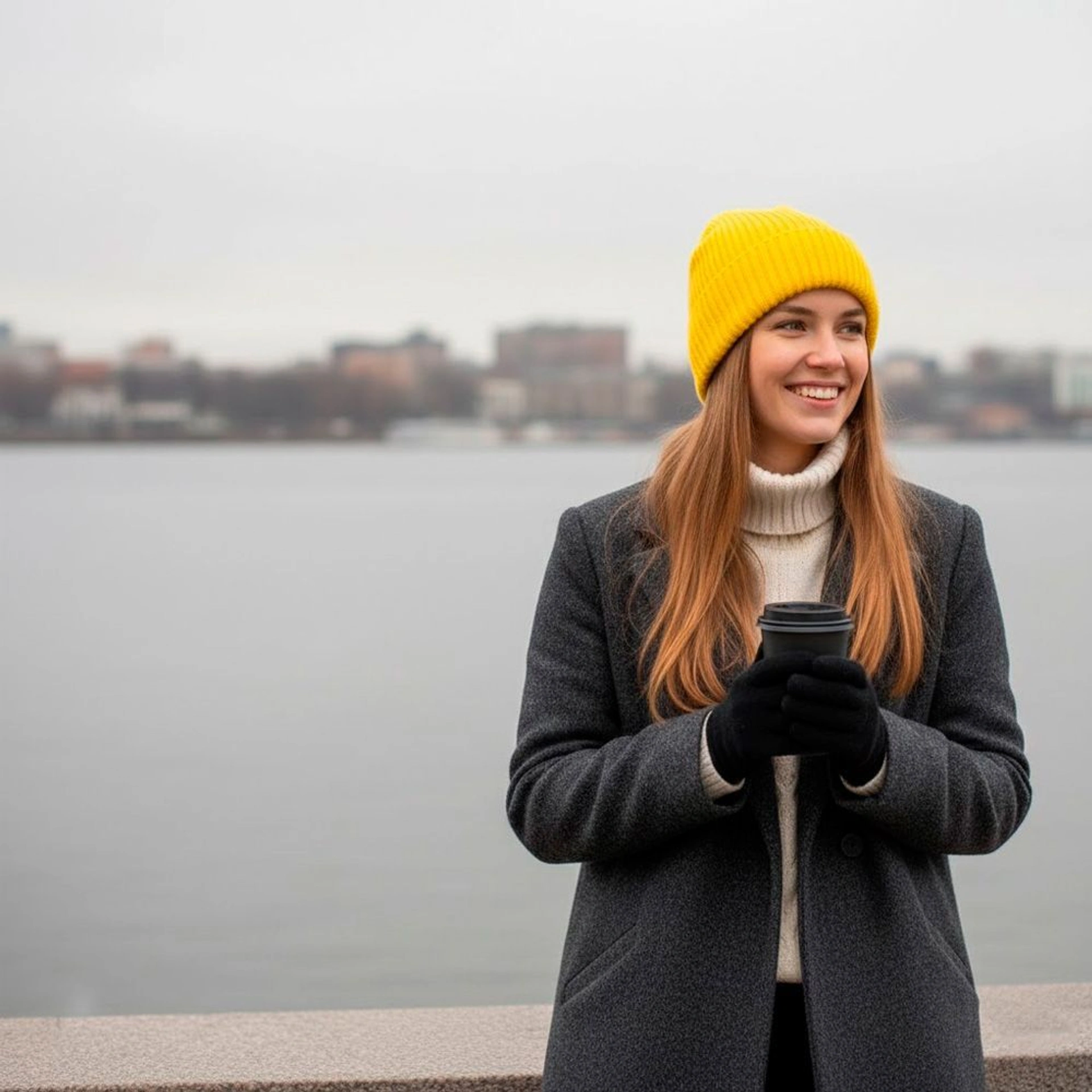 Шапка coFEE Wrap beanie - Жовтий