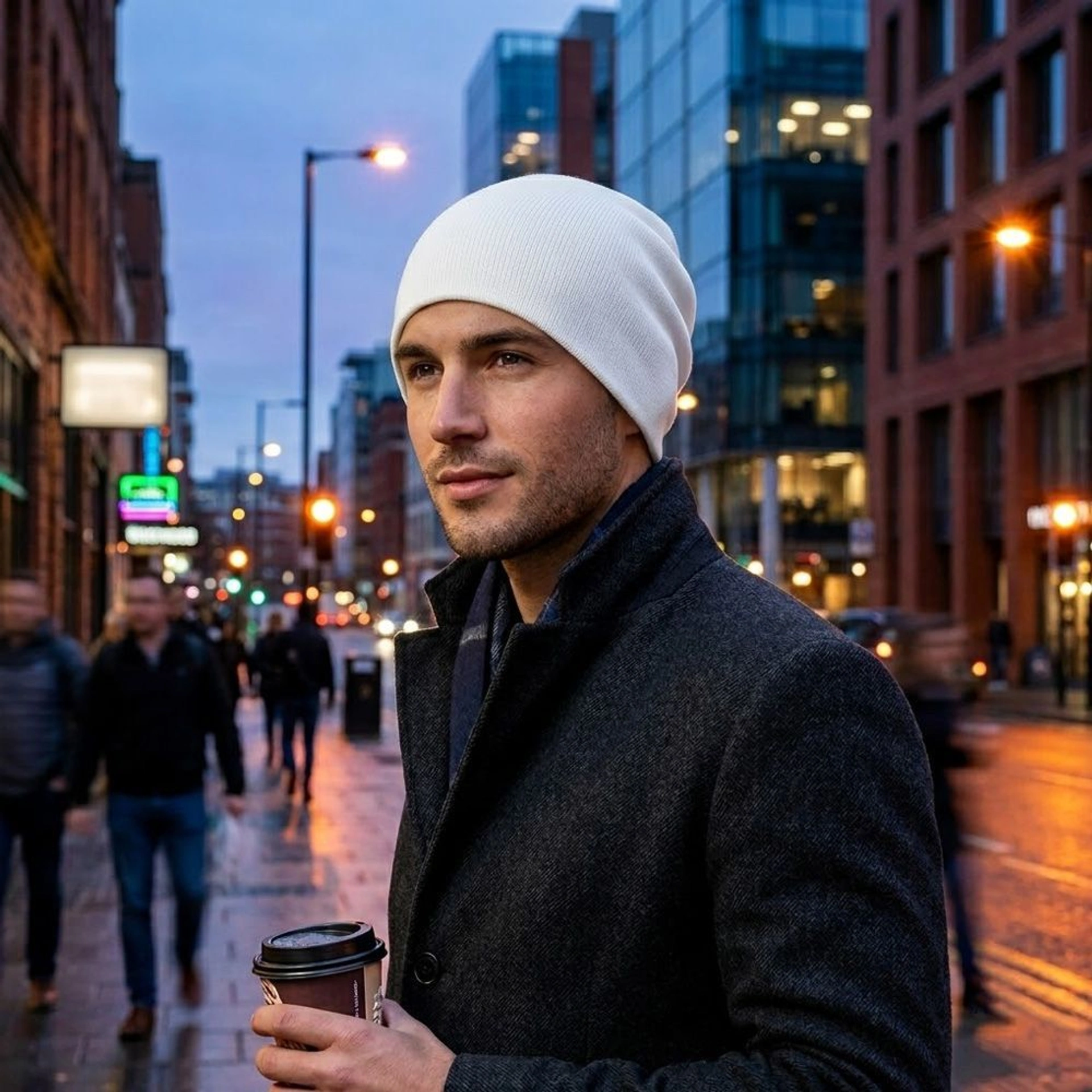 Шапка coFEE Pure beanie - Білий