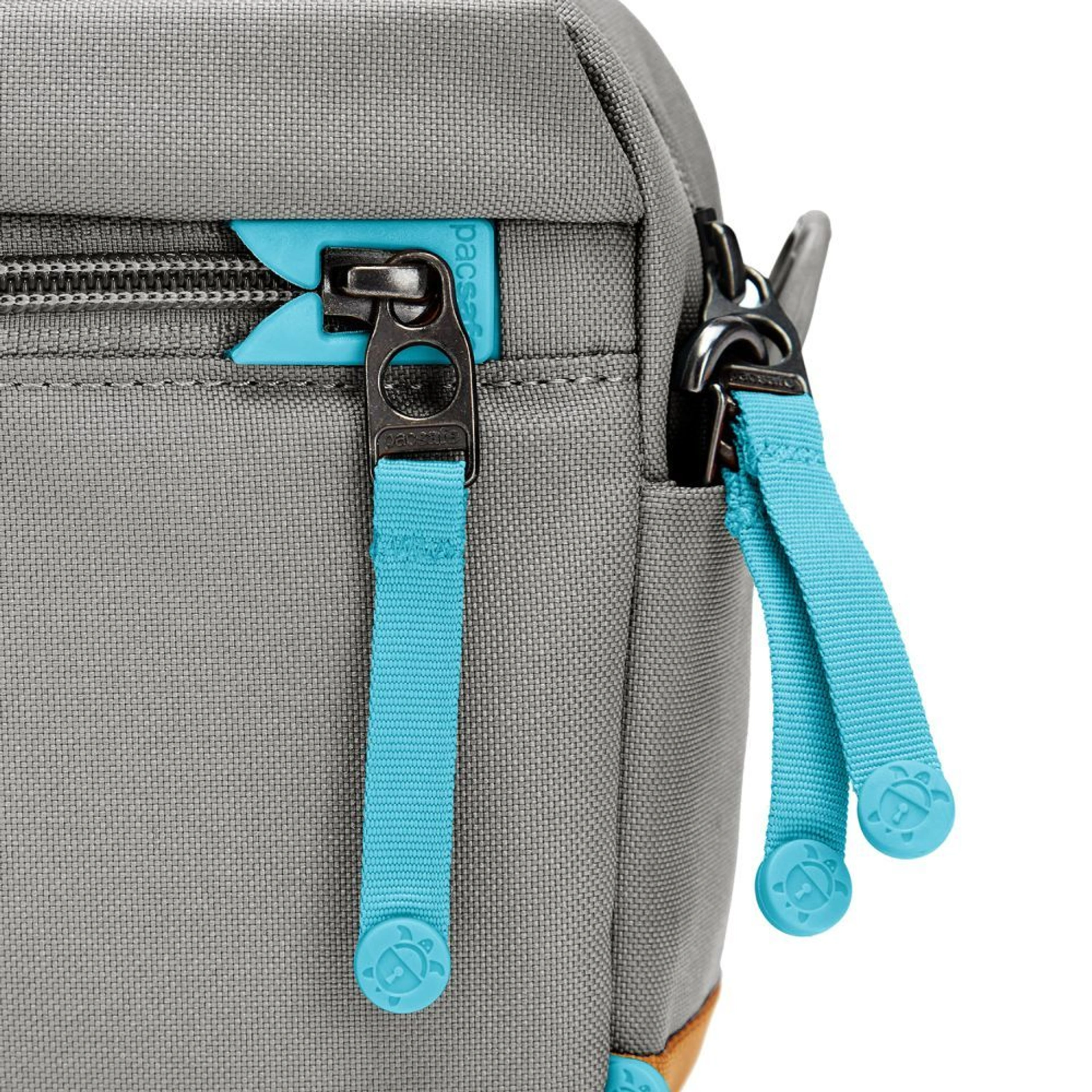 Сумка через плече антизлодій Pacsafe GO Crossbody - Сірий / помаранчевий