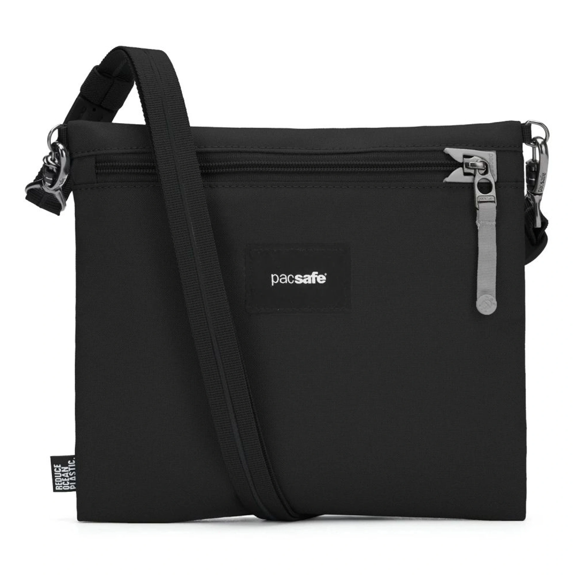 Сумка через плече антизлодій Pacsafe GO Crossbody - Насичений чорний