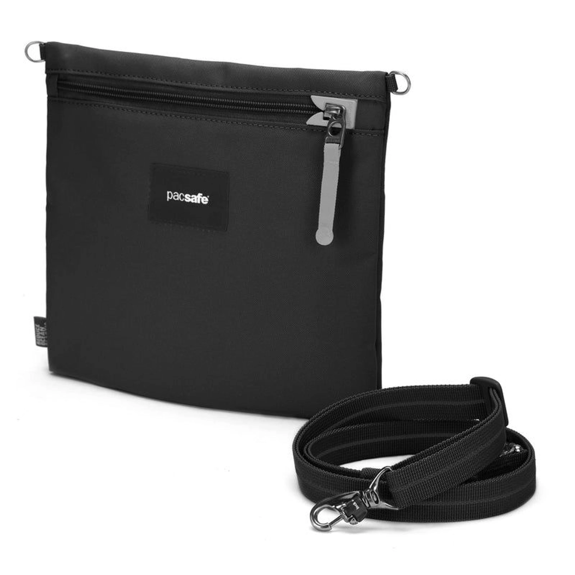 Сумка через плече антизлодій Pacsafe GO Crossbody - Насичений чорний