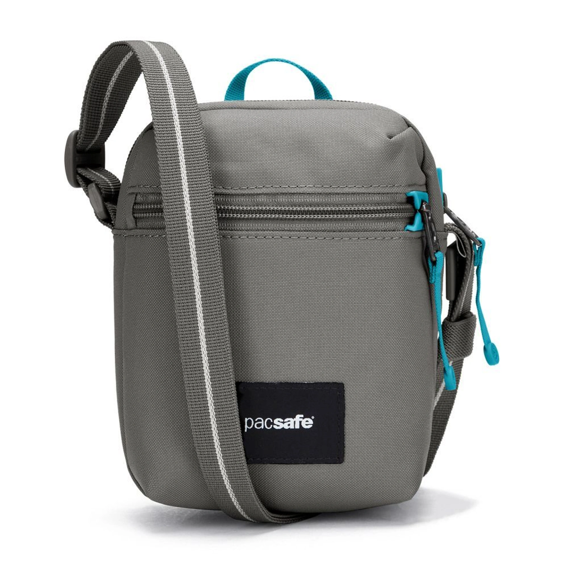 Сумка через плече антизлодій Pacsafe GO Micro Crossbody - Сірий / блакитний