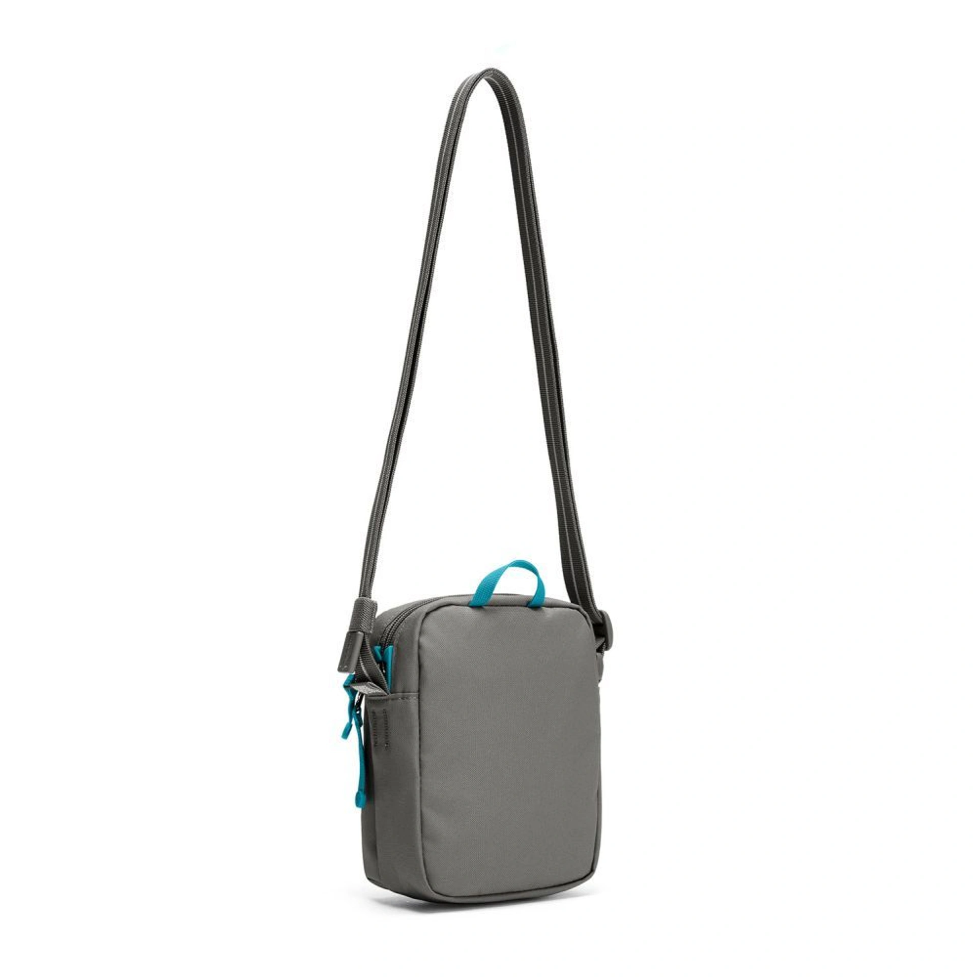 Сумка через плече антизлодій Pacsafe GO Micro Crossbody - Сірий / блакитний
