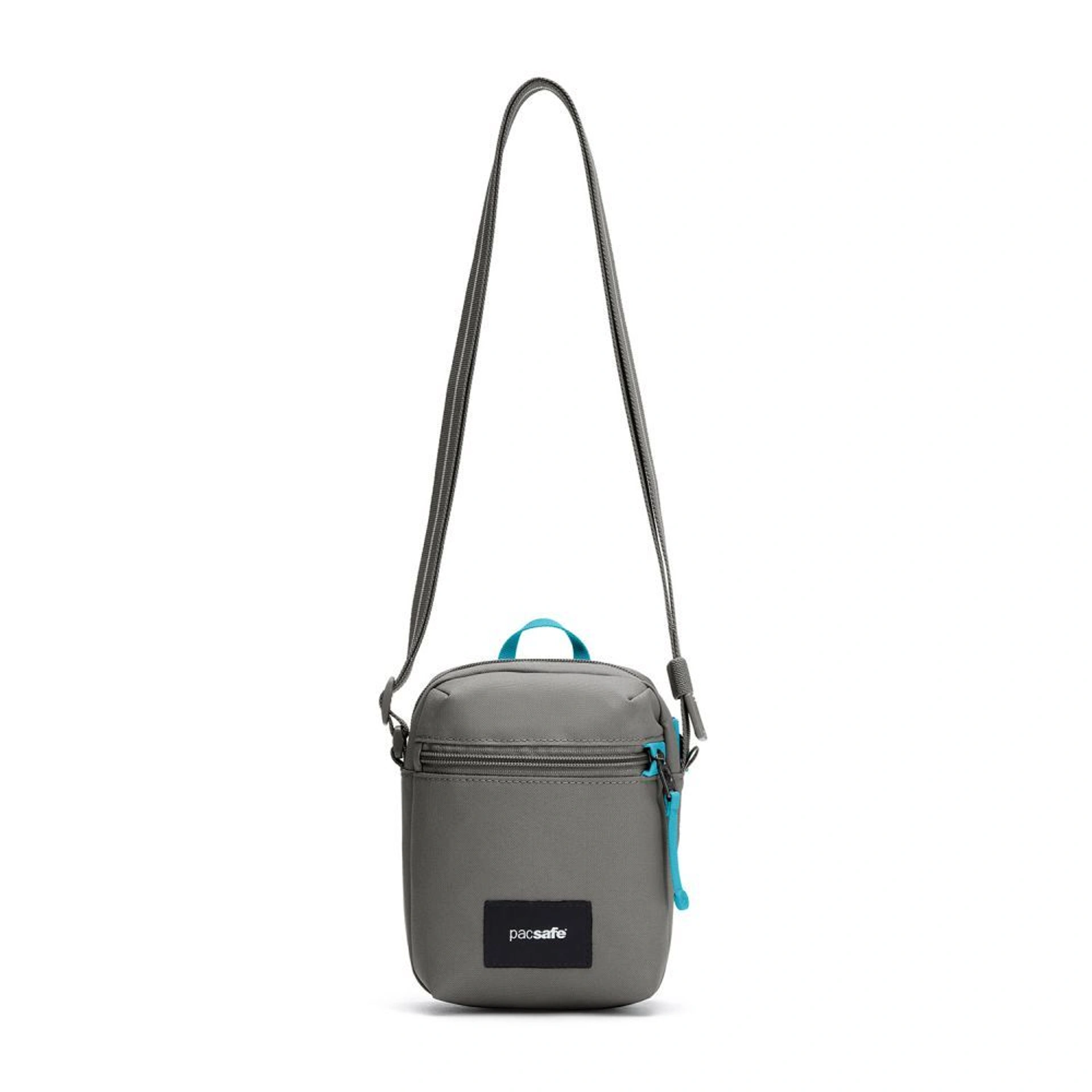 Сумка через плече антизлодій Pacsafe GO Micro Crossbody - Сірий / блакитний