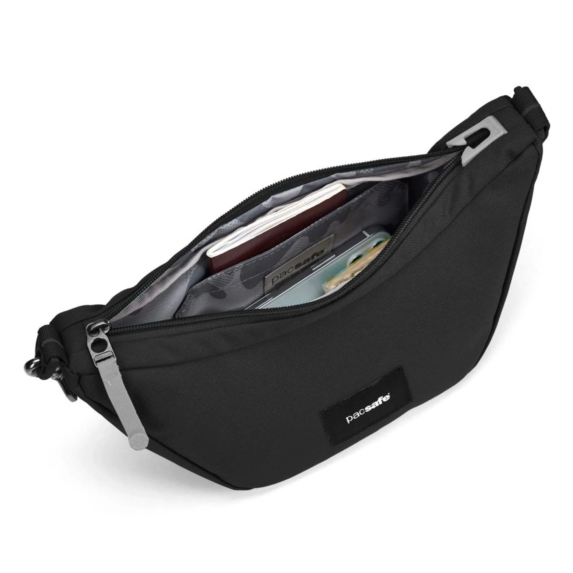 Сумка через плече антизлодій Pacsafe GO Lunar Crossbody - Насичений чорний