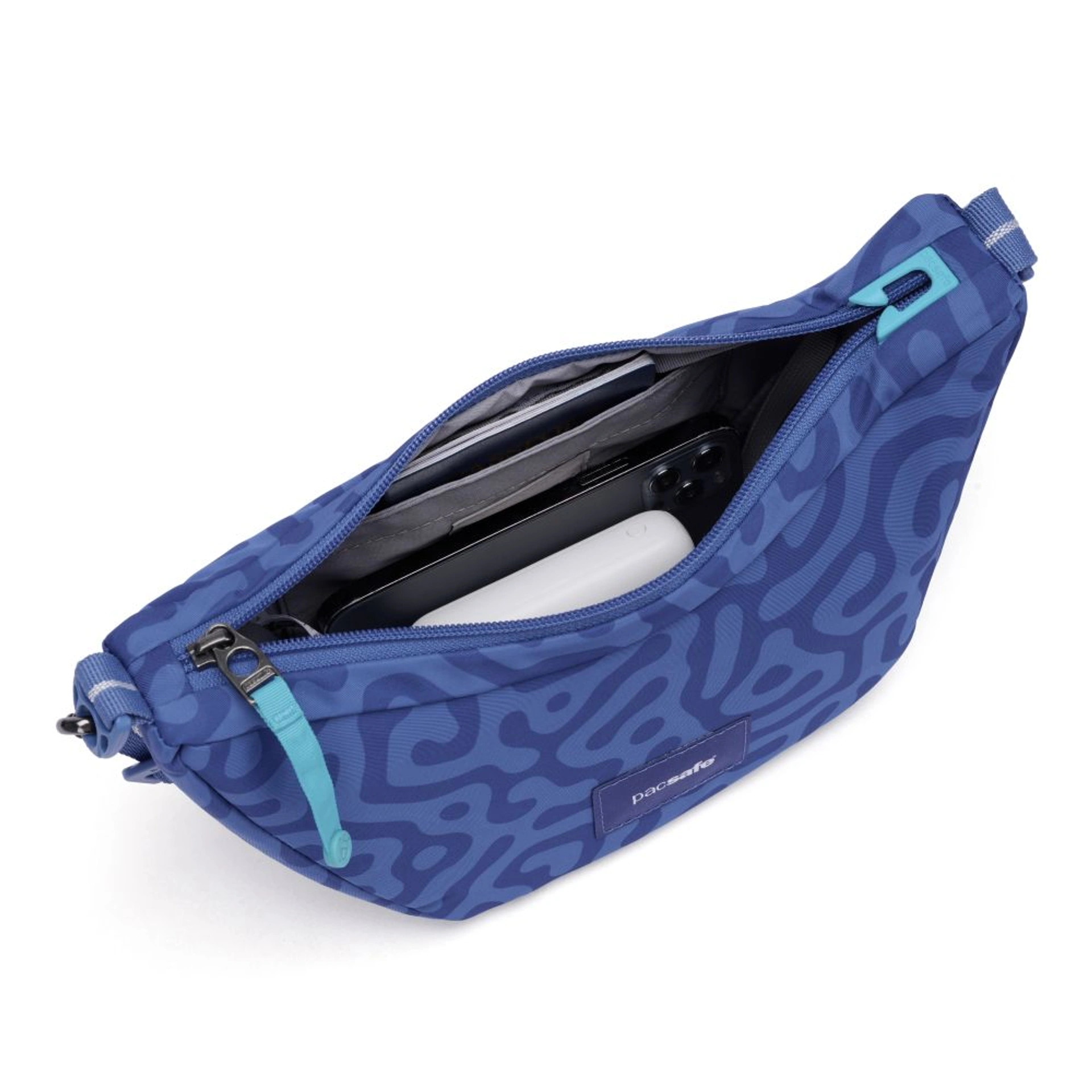 Сумка через плече антизлодій Pacsafe GO Lunar Crossbody - Небесно-блакитний