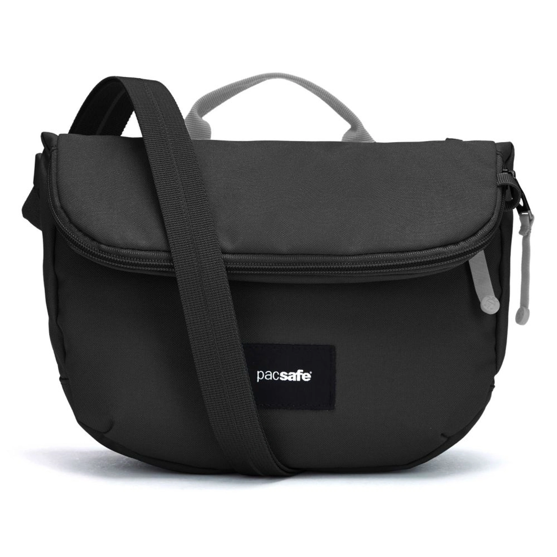 Сумка через плече антизлодій Pacsafe GO Saddle Crossbody - Насичений чорний