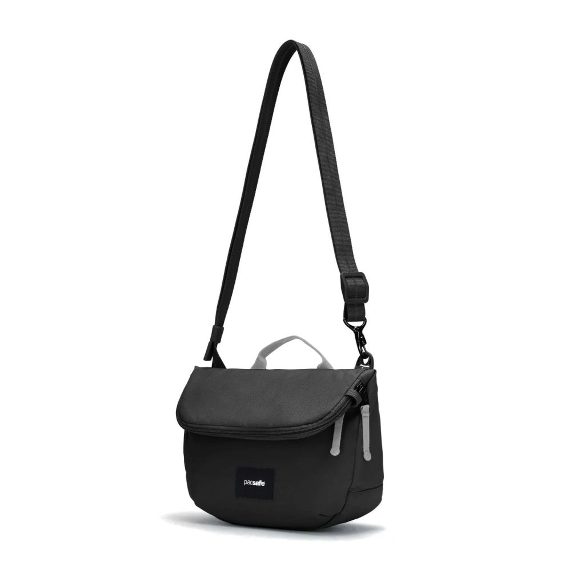 Сумка через плече антизлодій Pacsafe GO Saddle Crossbody - Насичений чорний