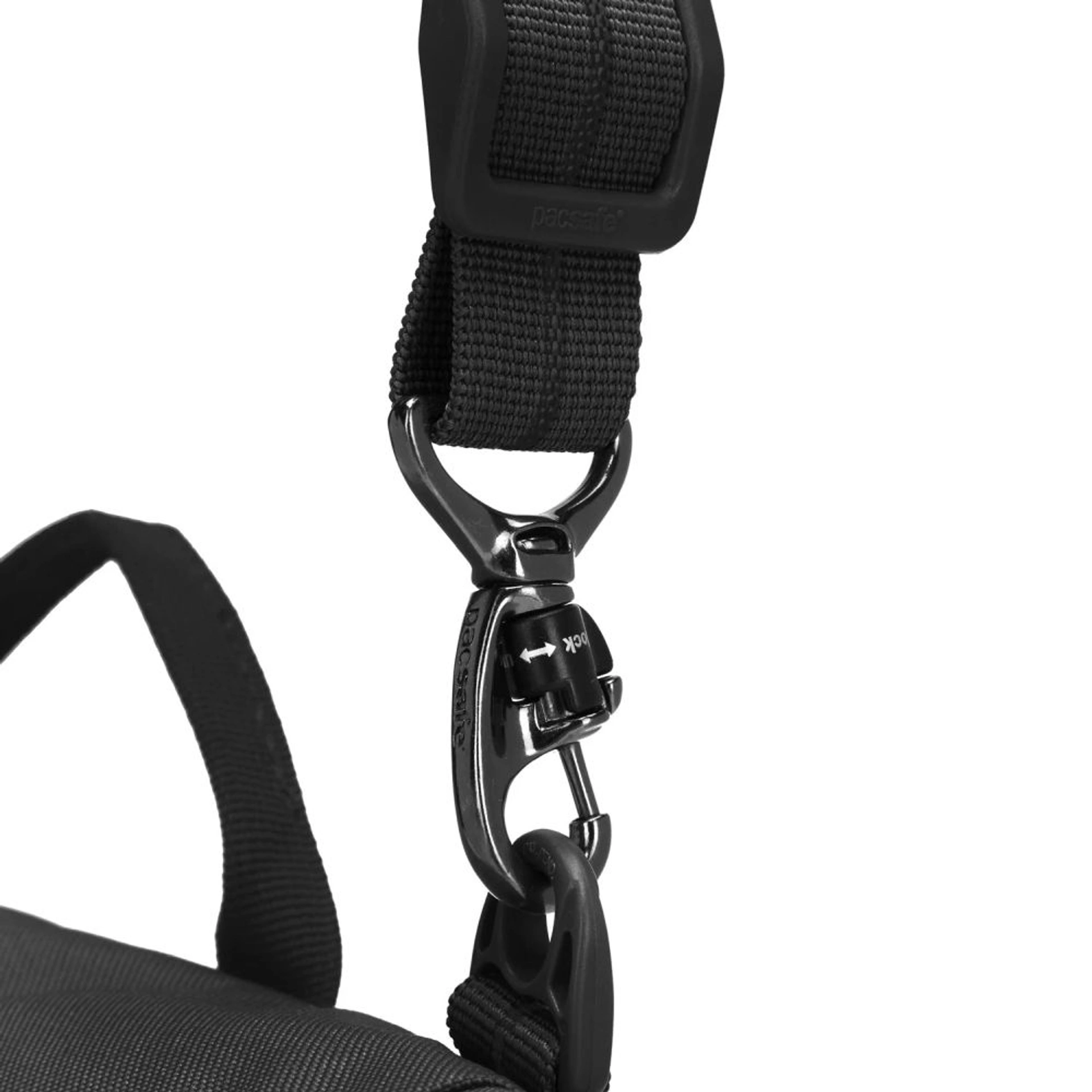 Сумка через плече антизлодій Pacsafe GO Saddle Crossbody - Насичений чорний