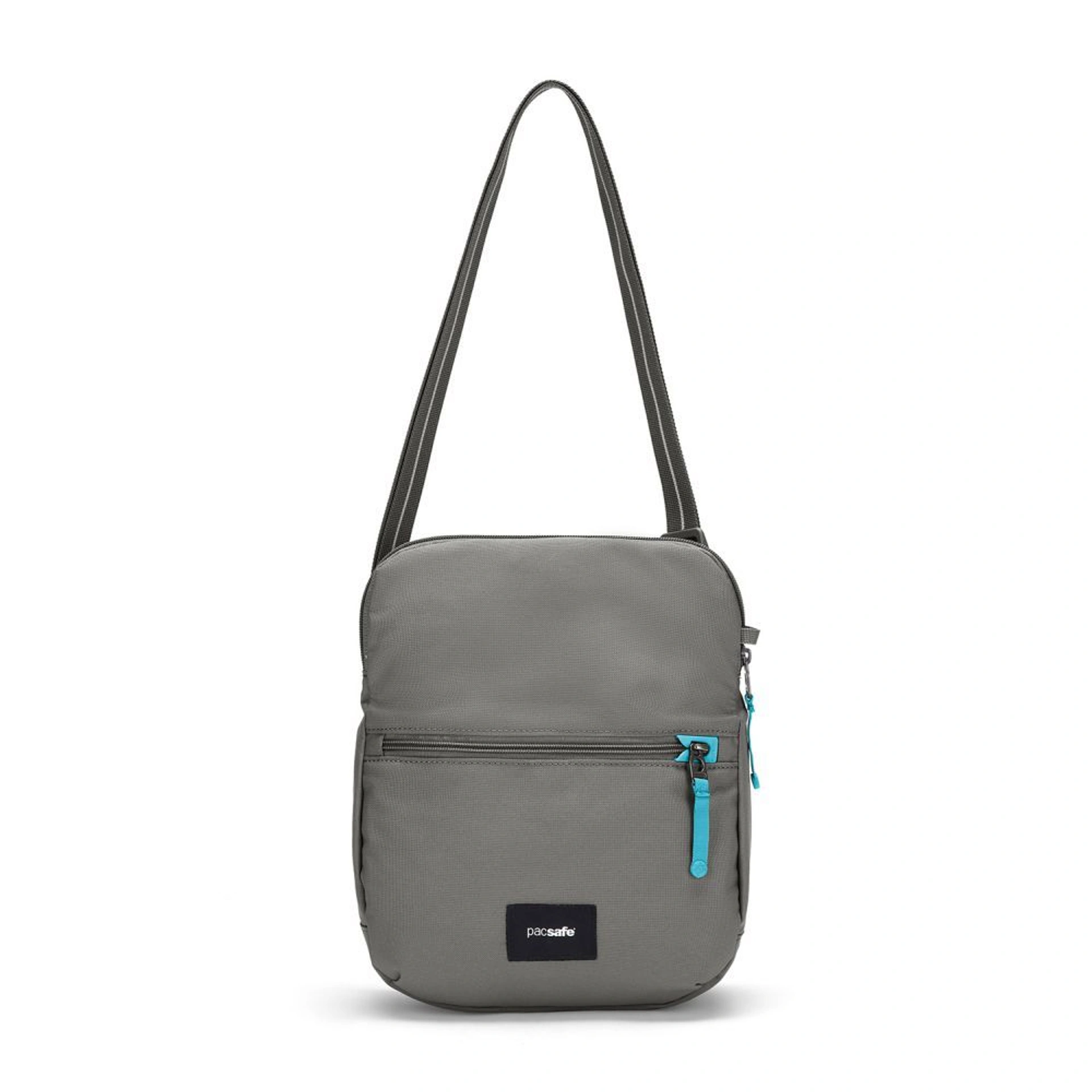 Сумка через плече антизлодій Pacsafe GO Saddle Crossbody - Сірий / блакитний