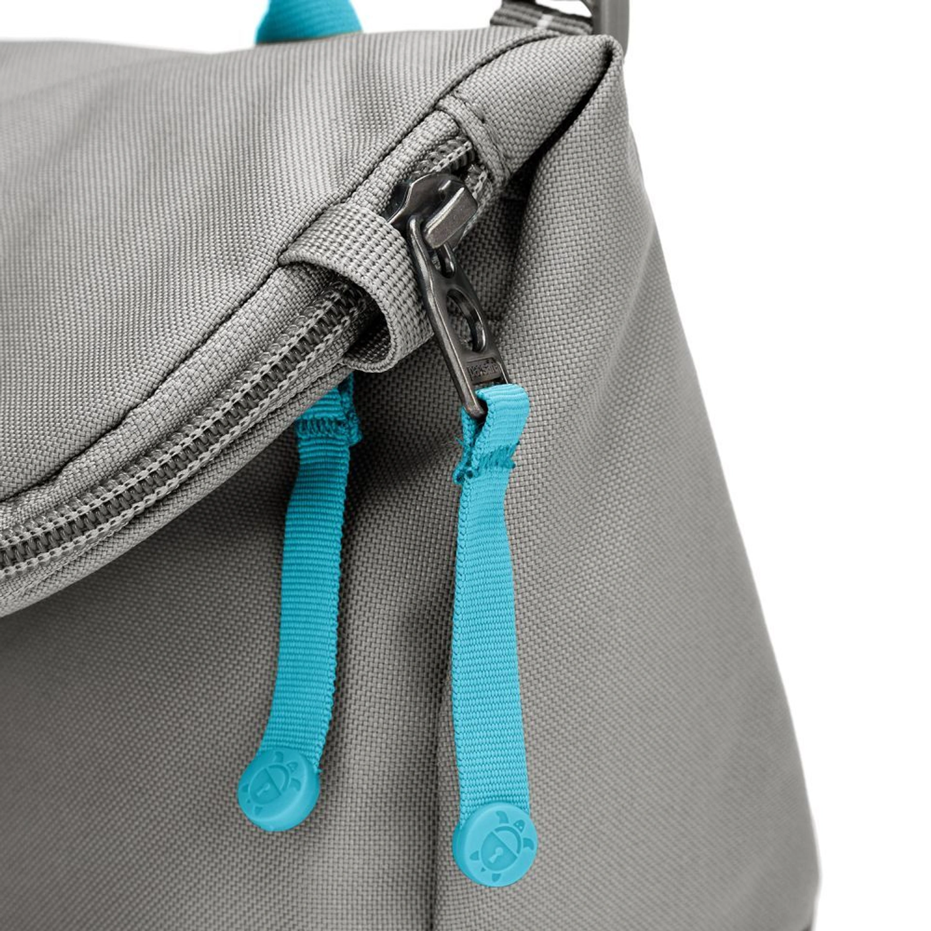 Сумка через плече антизлодій Pacsafe GO Saddle Crossbody - Сірий / блакитний