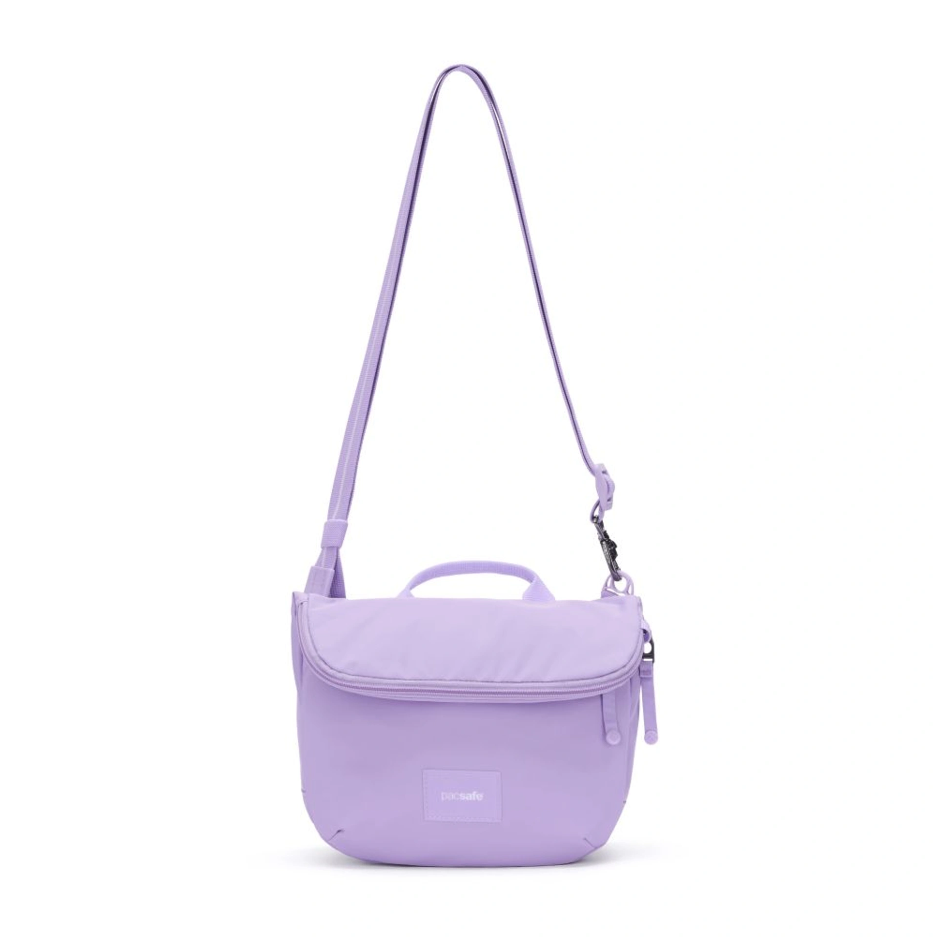Сумка через плече антизлодій Pacsafe GO Saddle Crossbody - Лавандовий