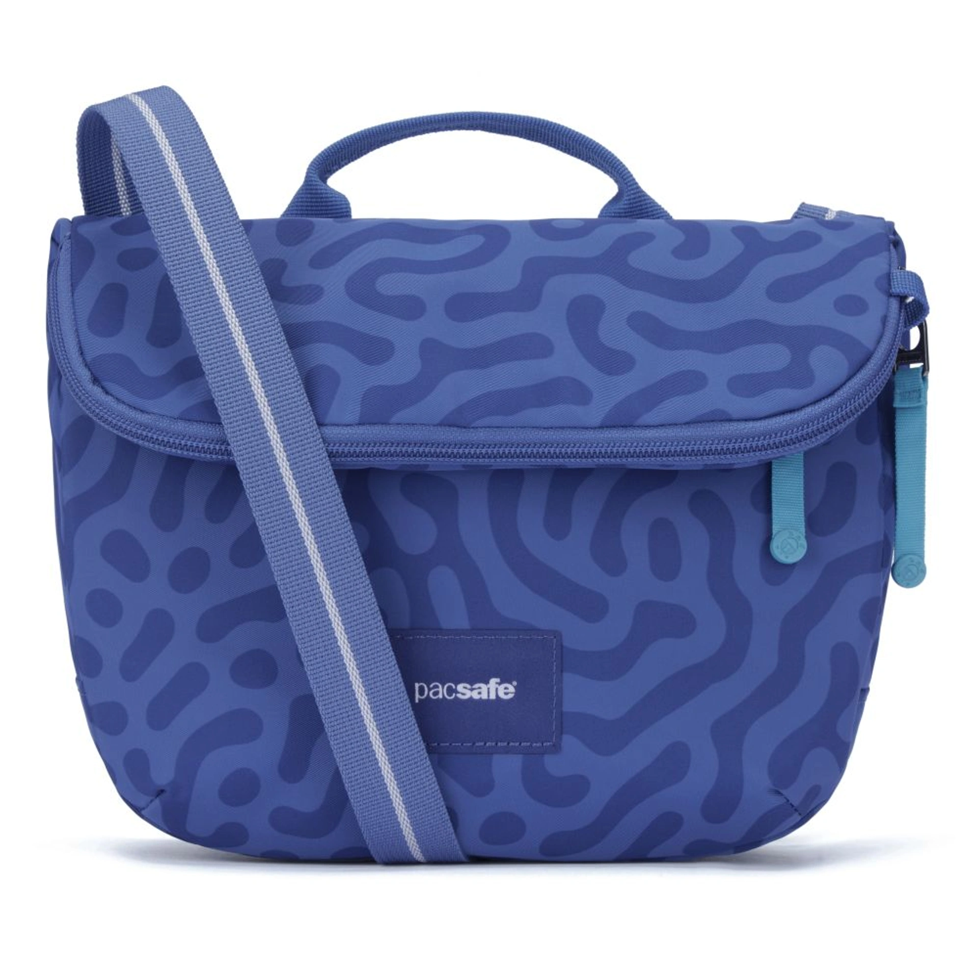 Сумка через плече антизлодій Pacsafe GO Saddle Crossbody - Небесно-блакитний