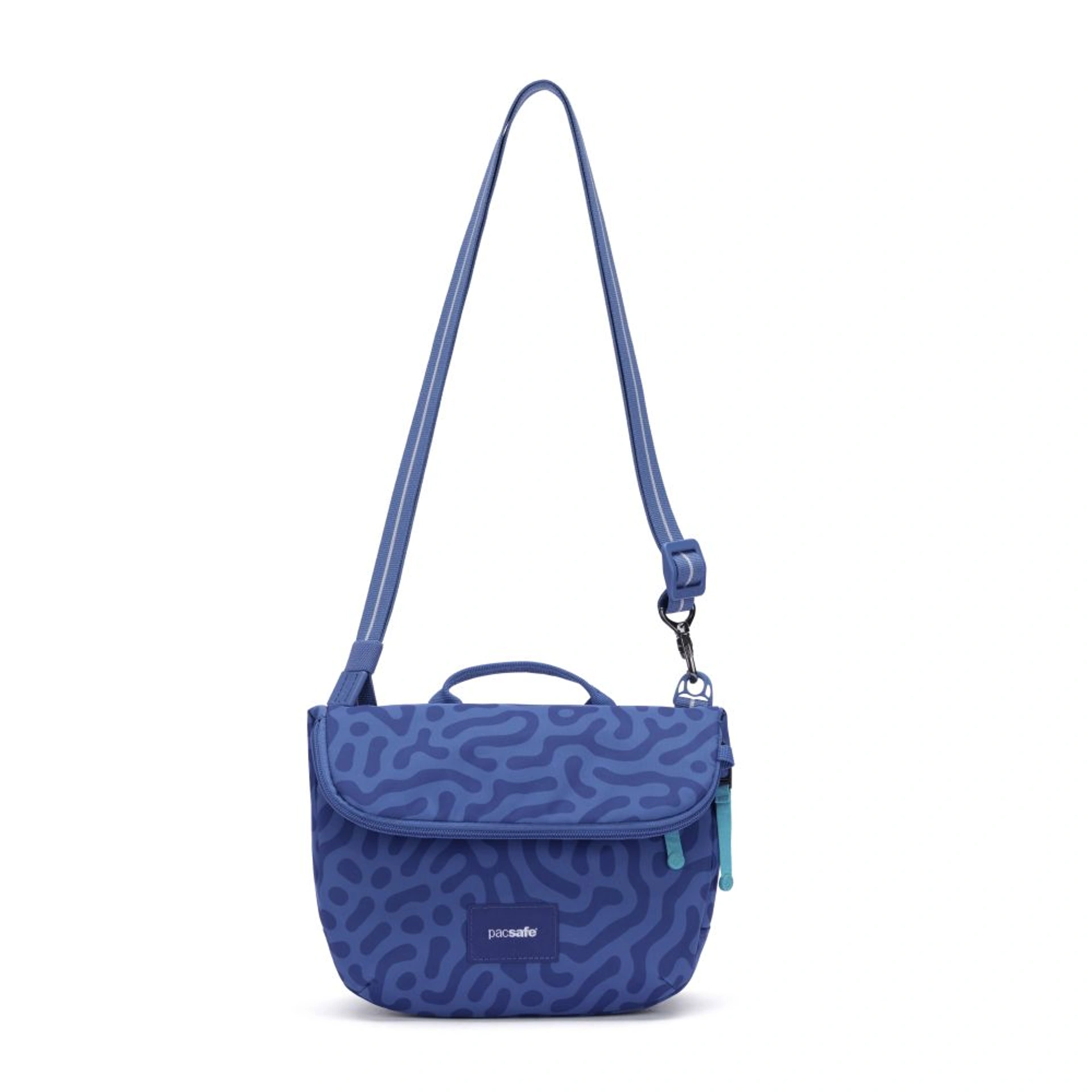 Сумка через плече антизлодій Pacsafe GO Saddle Crossbody - Небесно-блакитний