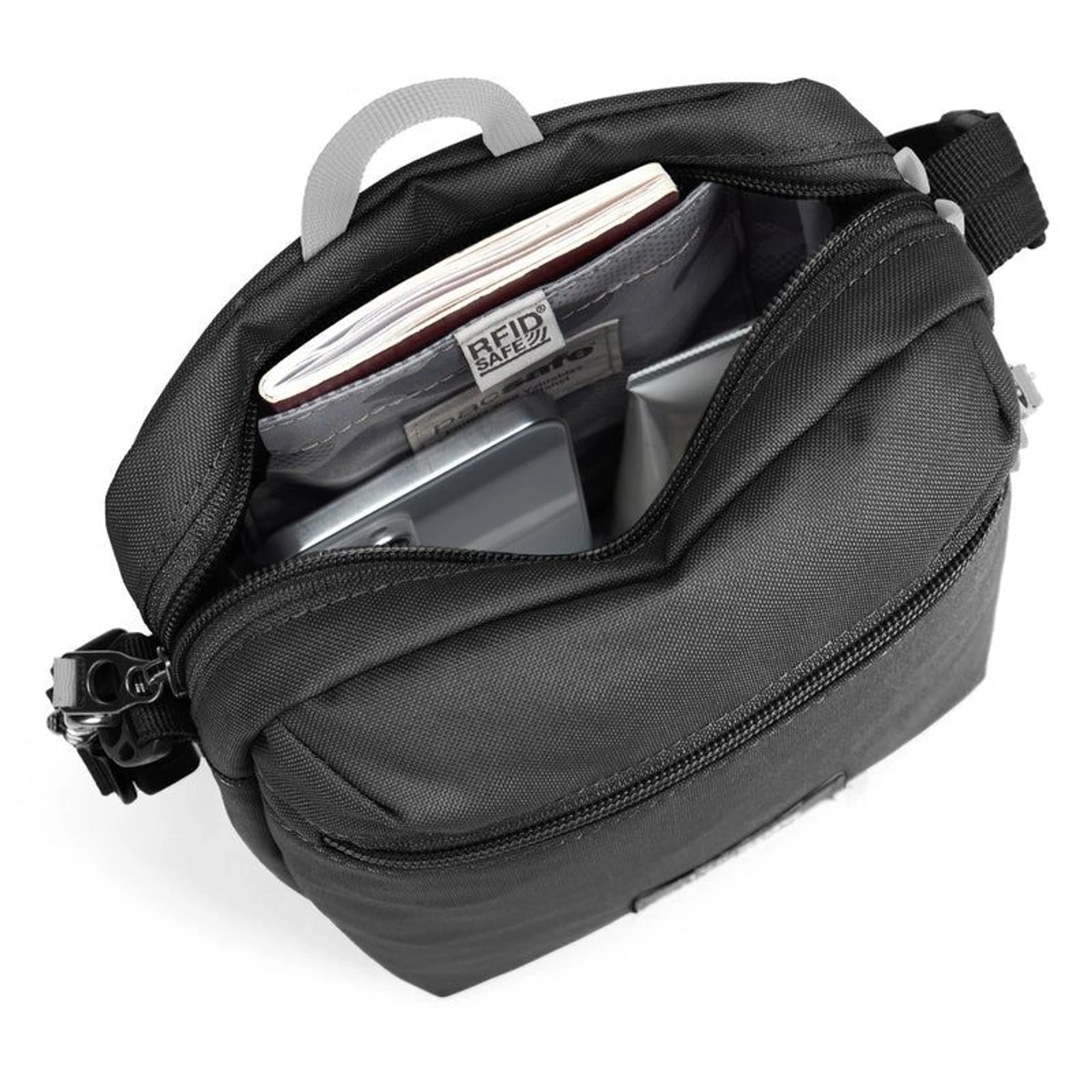 Сумка через плече антизлодій Pacsafe GO Festival Crossbody - Насичений чорний