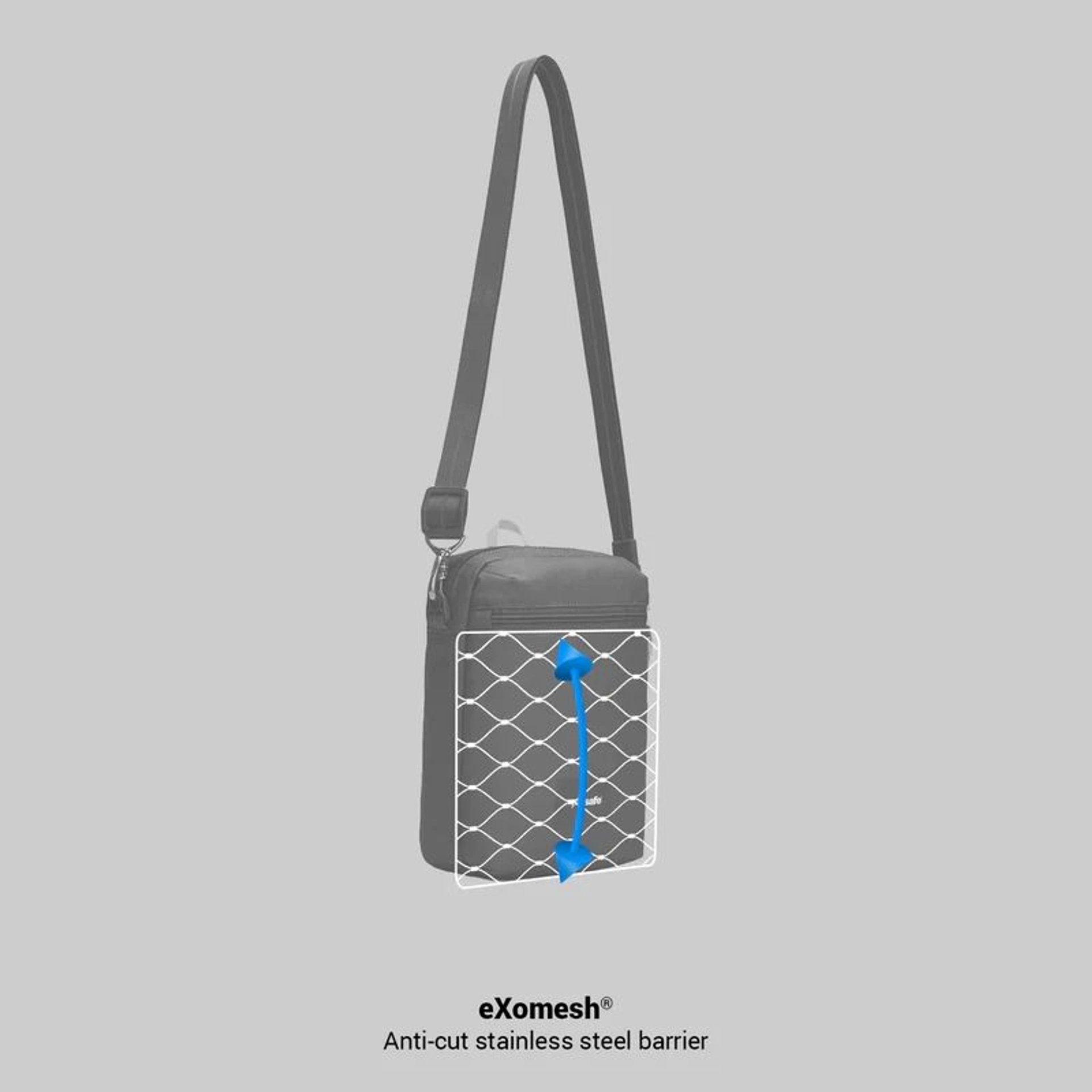 Сумка через плече антизлодій Pacsafe GO Festival Crossbody - Насичений чорний