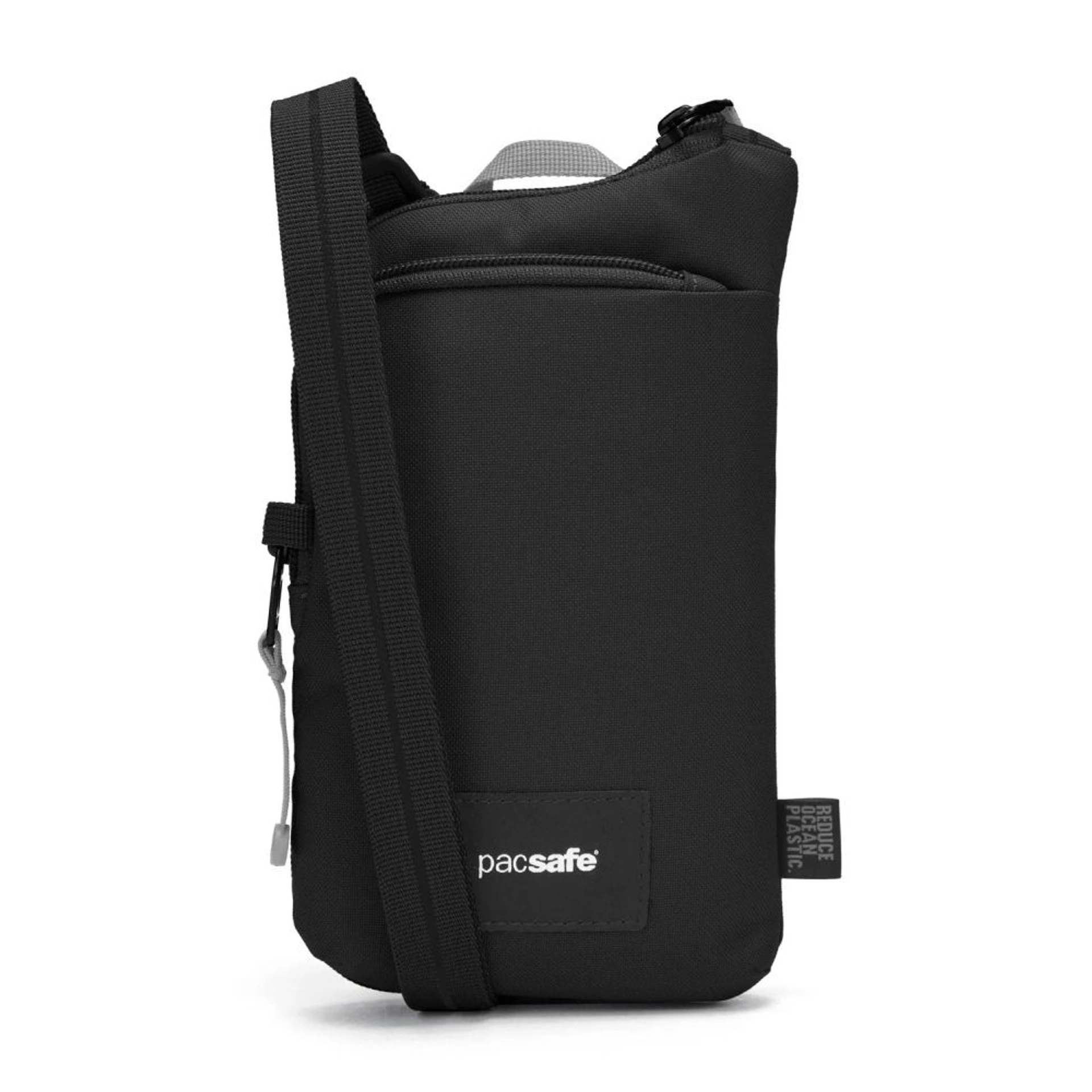 Сумка через плече антизлодій Pacsafe GO Tech Crossbody - Насичений чорний