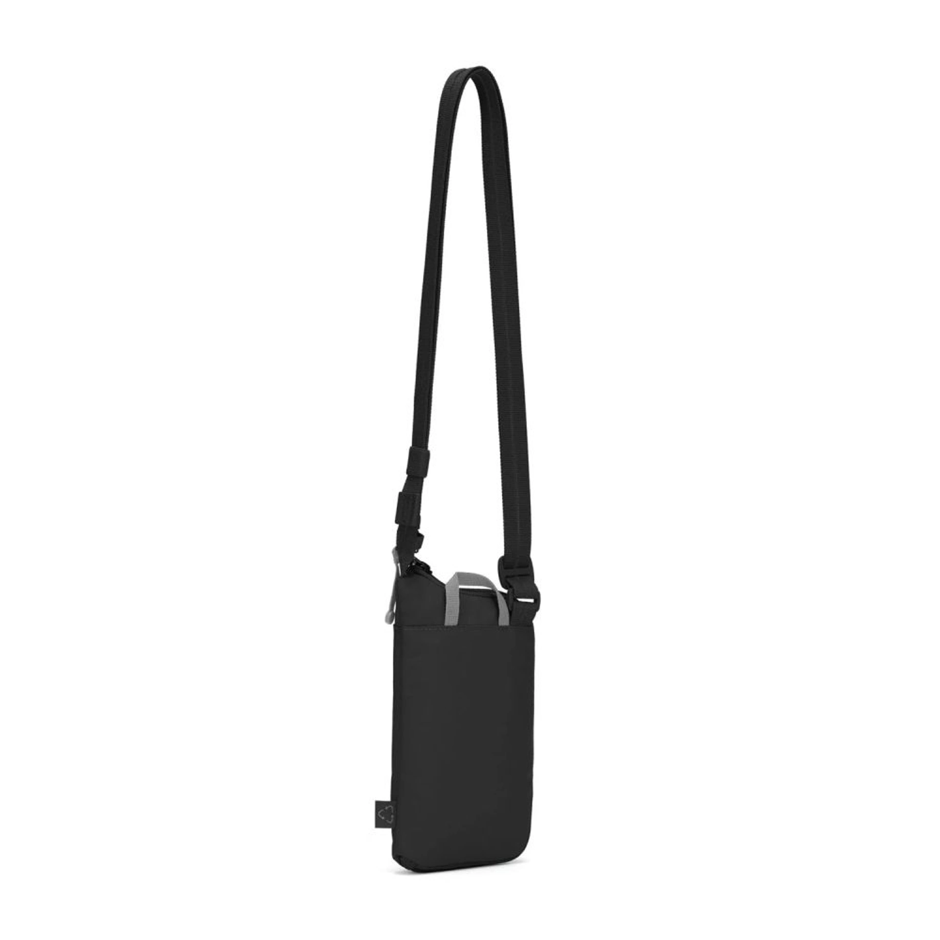 Сумка через плече антизлодій Pacsafe GO Tech Crossbody - Насичений чорний