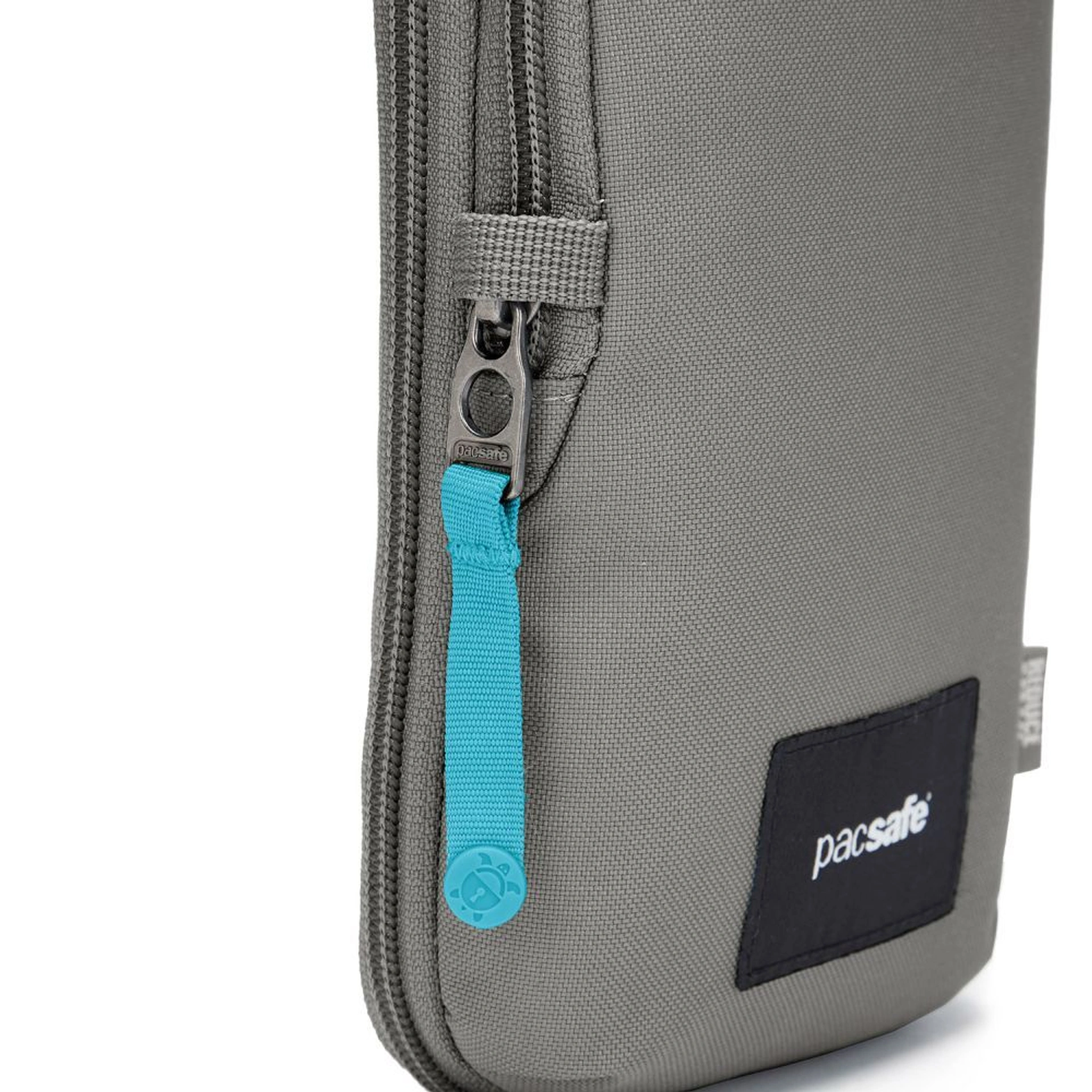 Сумка через плече антизлодій Pacsafe GO Tech Crossbody - Сірий / блакитний