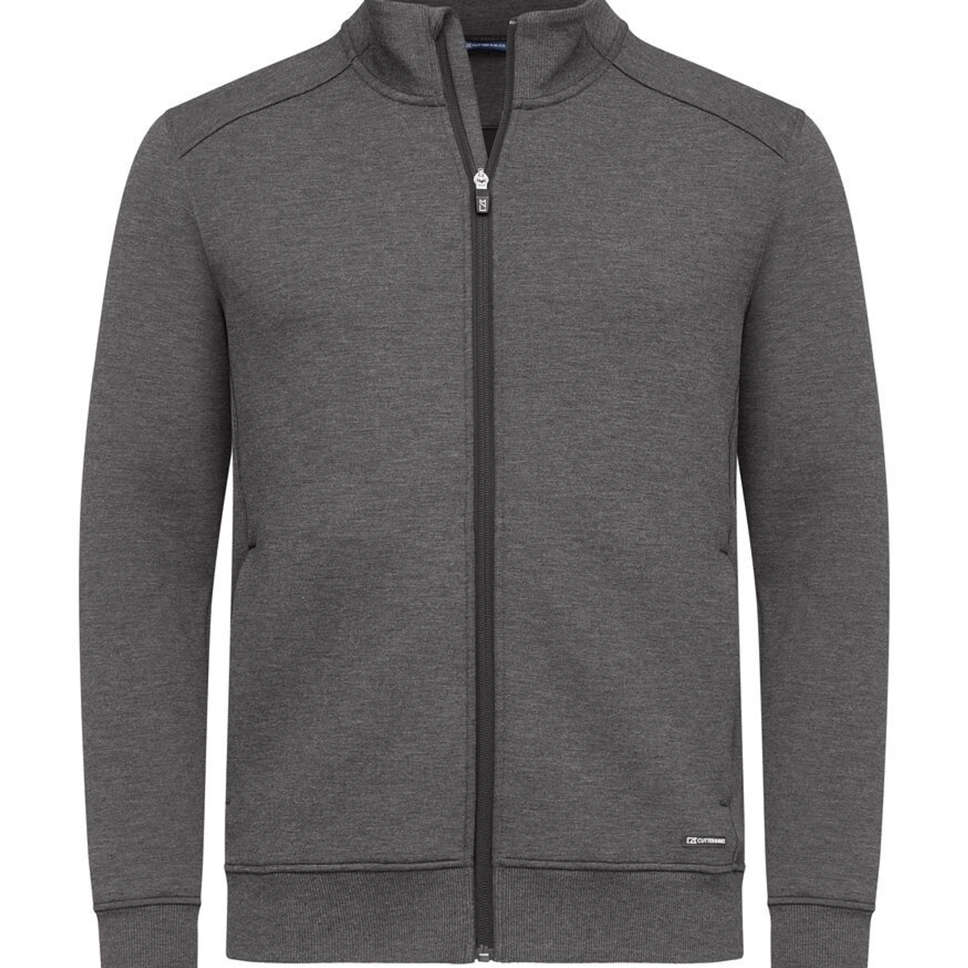 Світшот на блискавці чоловічий Cutter&Buck Pemberton Cardigan FZ - Антрацит меланж / 3XL