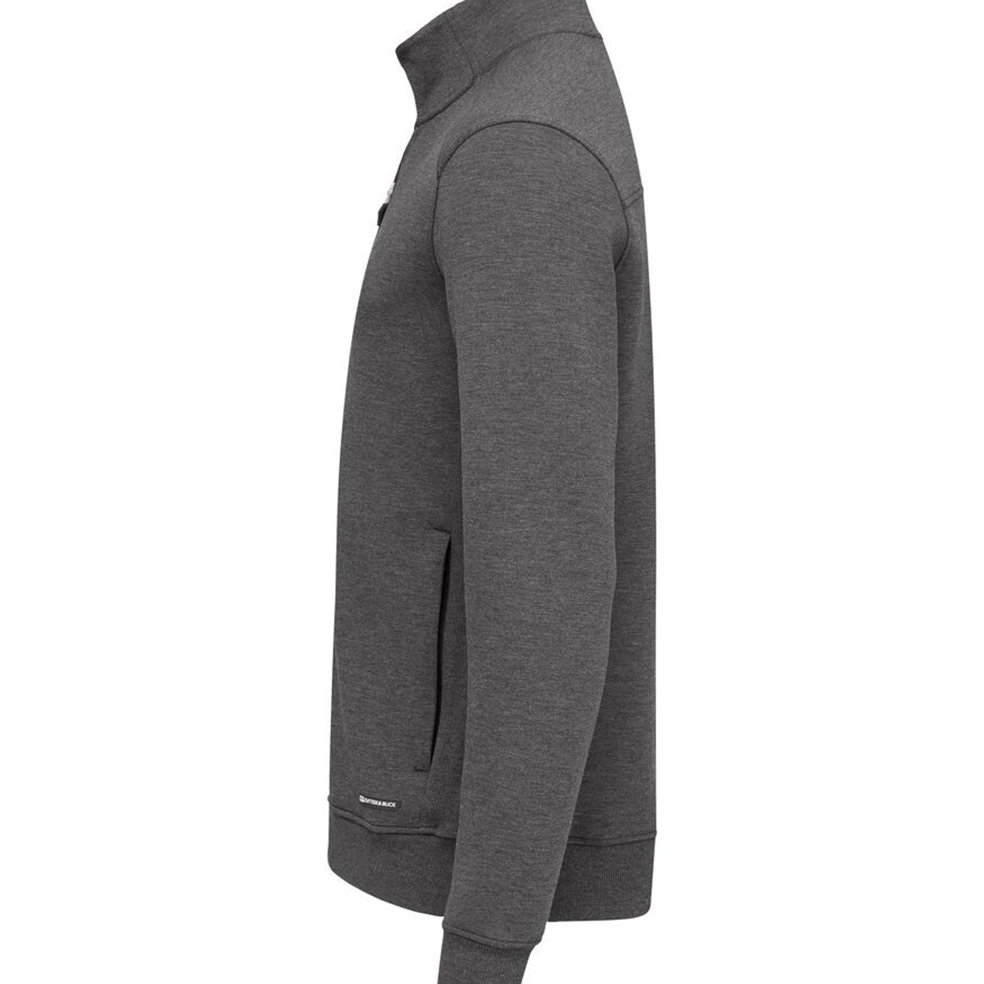Світшот на блискавці чоловічий Cutter&Buck Pemberton Cardigan FZ - Антрацит меланж / 3XL