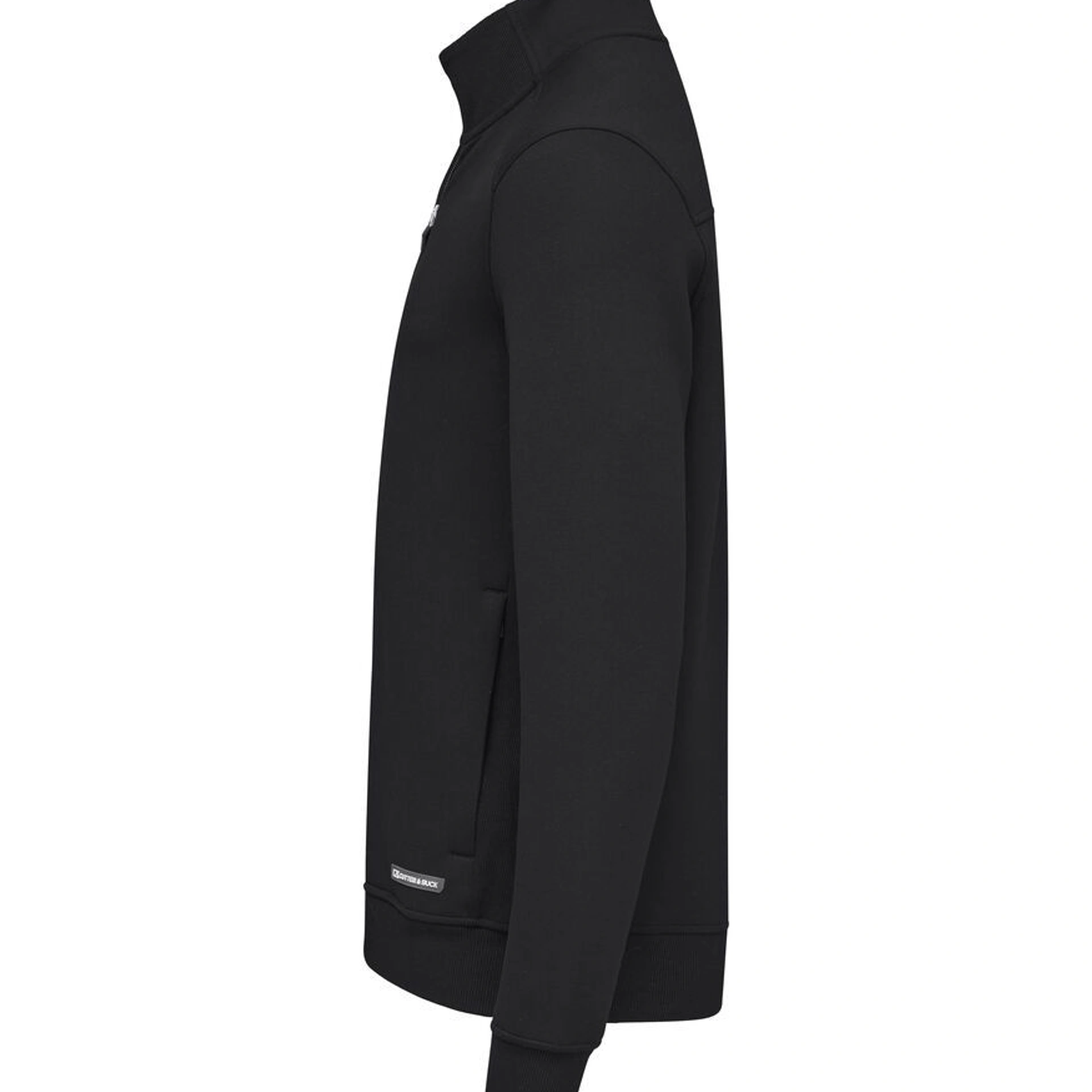 Світшот на блискавці чоловічий Cutter&Buck Pemberton Cardigan FZ - Чорний / 3XL