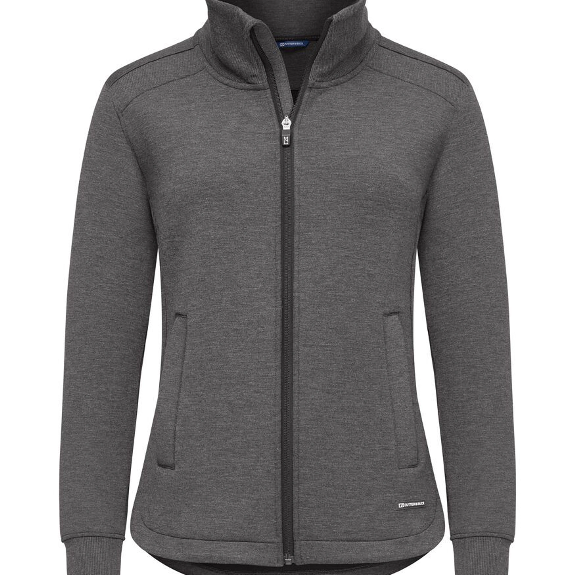 Світшот на блискавці жіночий Cutter&Buck Pemberton Cardigan FZ - Антрацит меланж / L
