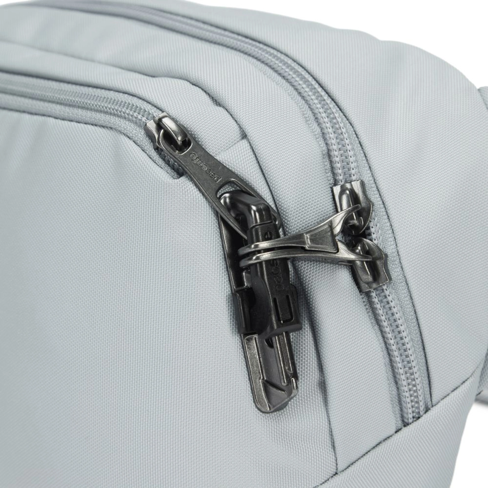 Сумка на пояс антизлодій Pacsafe V Hip Pack - Світло-сірий / чорний