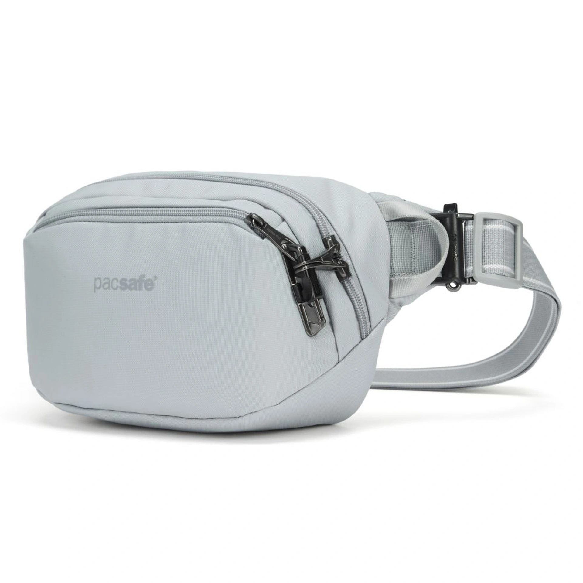 Сумка на пояс антизлодій Pacsafe V Hip Pack - Світло-сірий / чорний