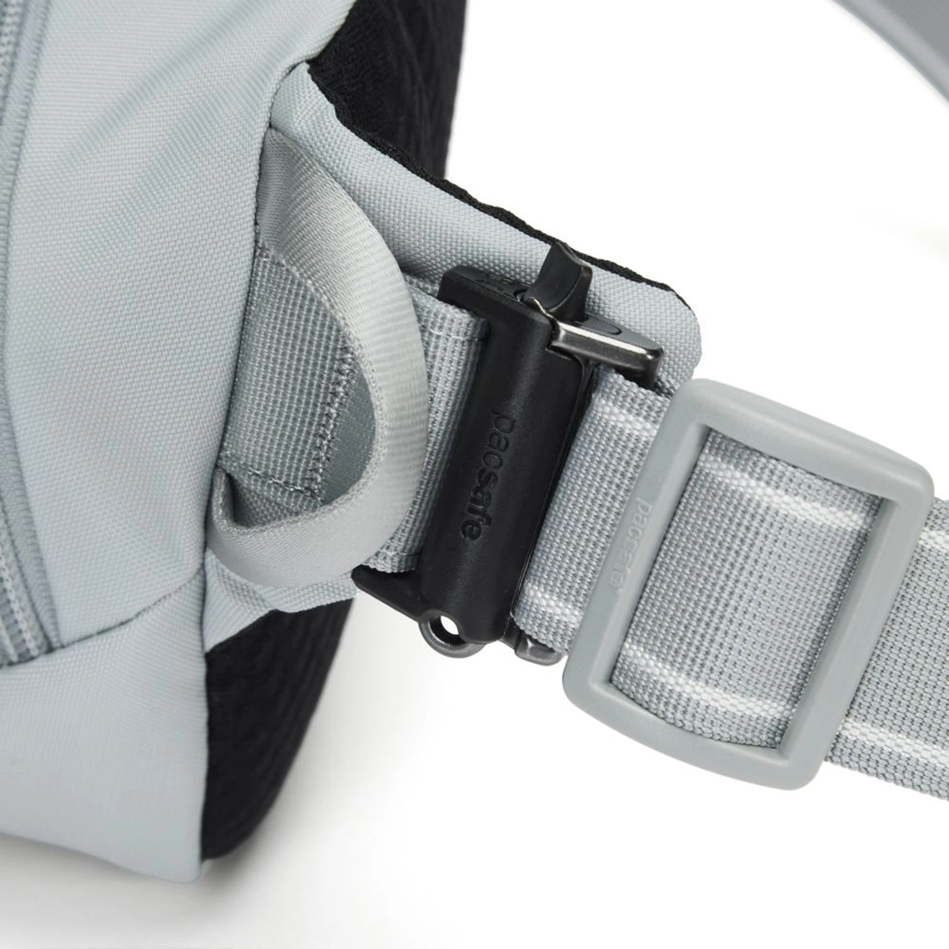Сумка на пояс антизлодій Pacsafe V Hip Pack - Світло-сірий / чорний