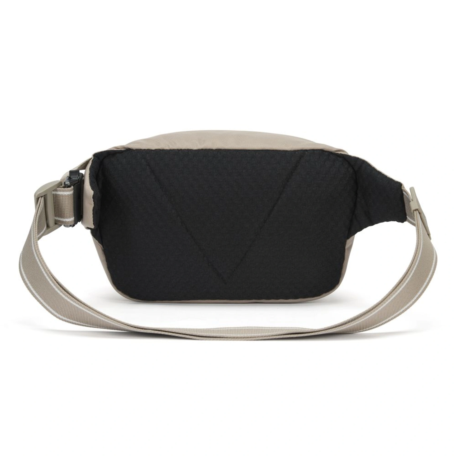 Сумка на пояс антизлодій Pacsafe V Hip Pack - Бежевий / чорний