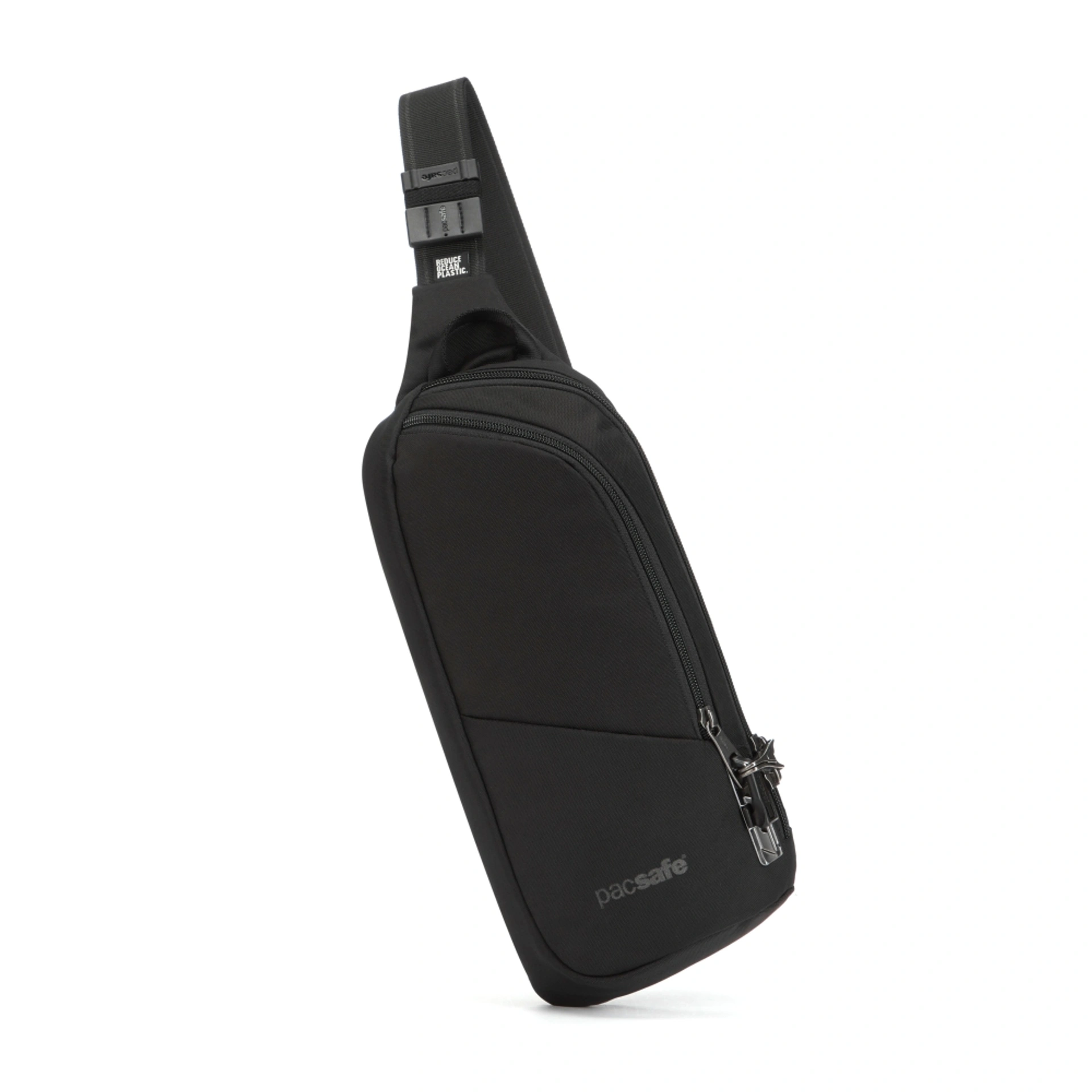 Сумка через плече антизлодій Pacsafe V Action Sling - Насичений чорний