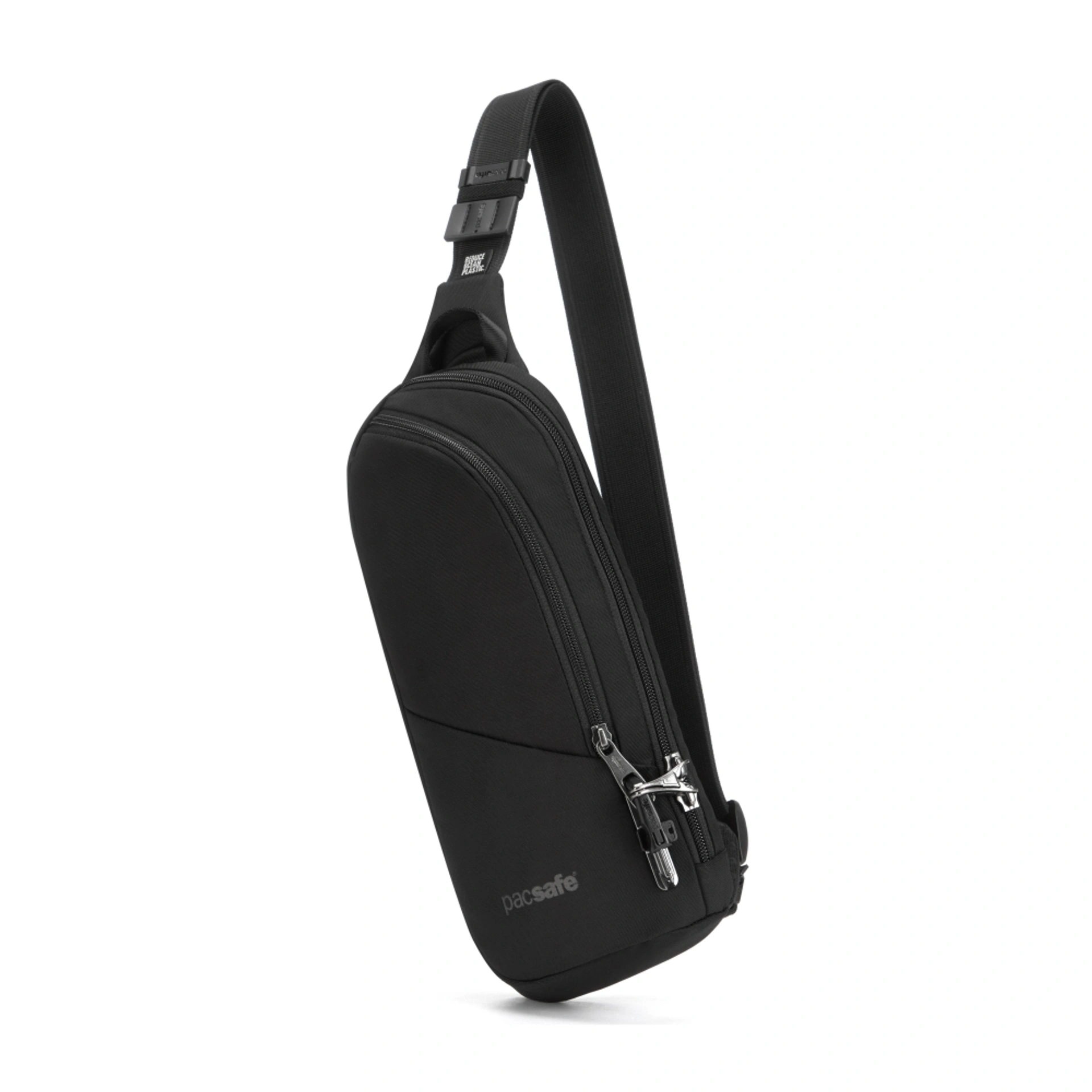 Сумка через плече антизлодій Pacsafe V Action Sling - Насичений чорний