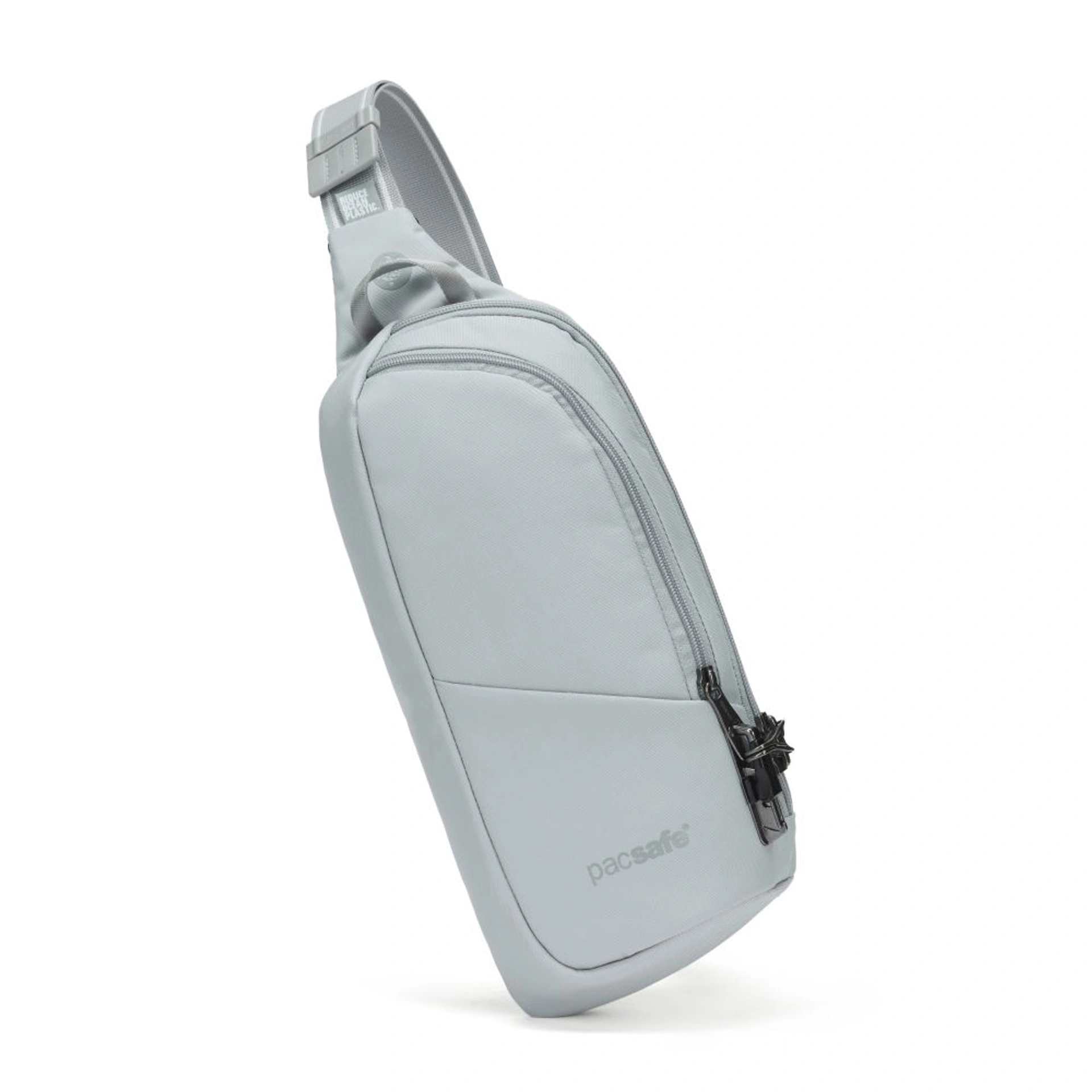Сумка через плече антизлодій Pacsafe V Action Sling - Світло-сірий / чорний