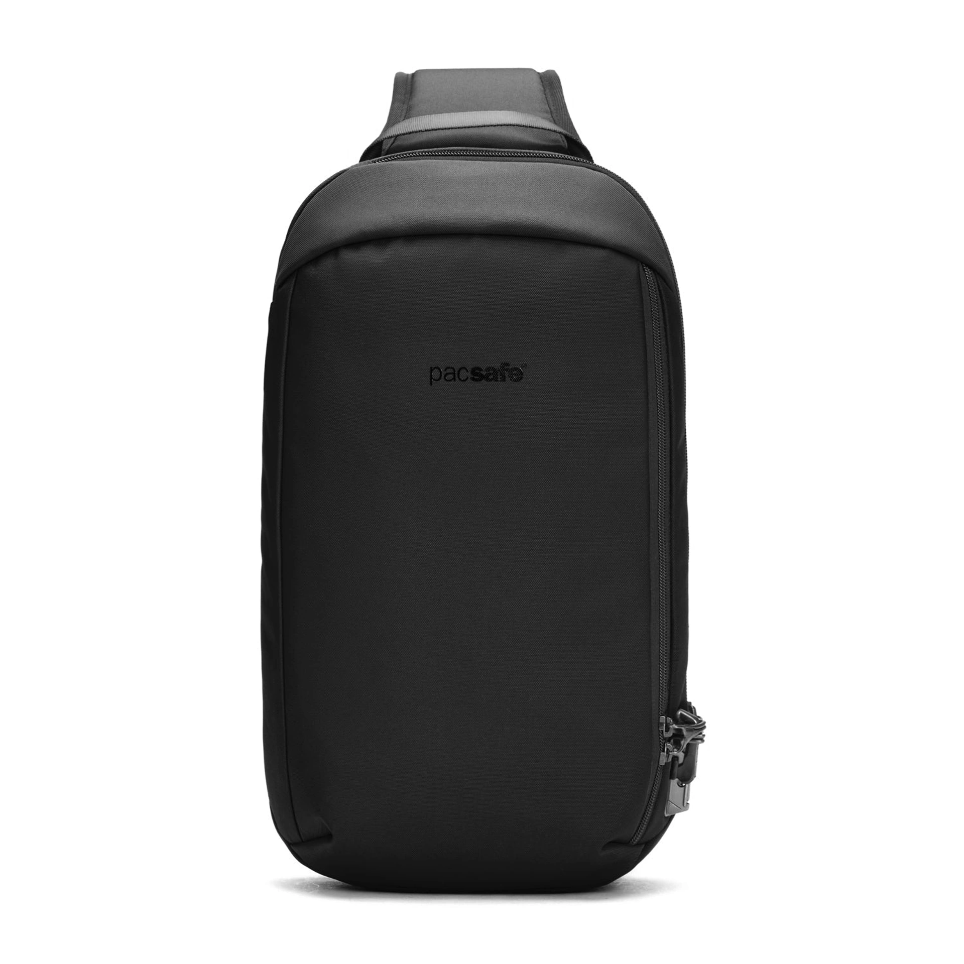 Сумка через плече антизлодій Pacsafe V Tech Sling - Насичений чорний