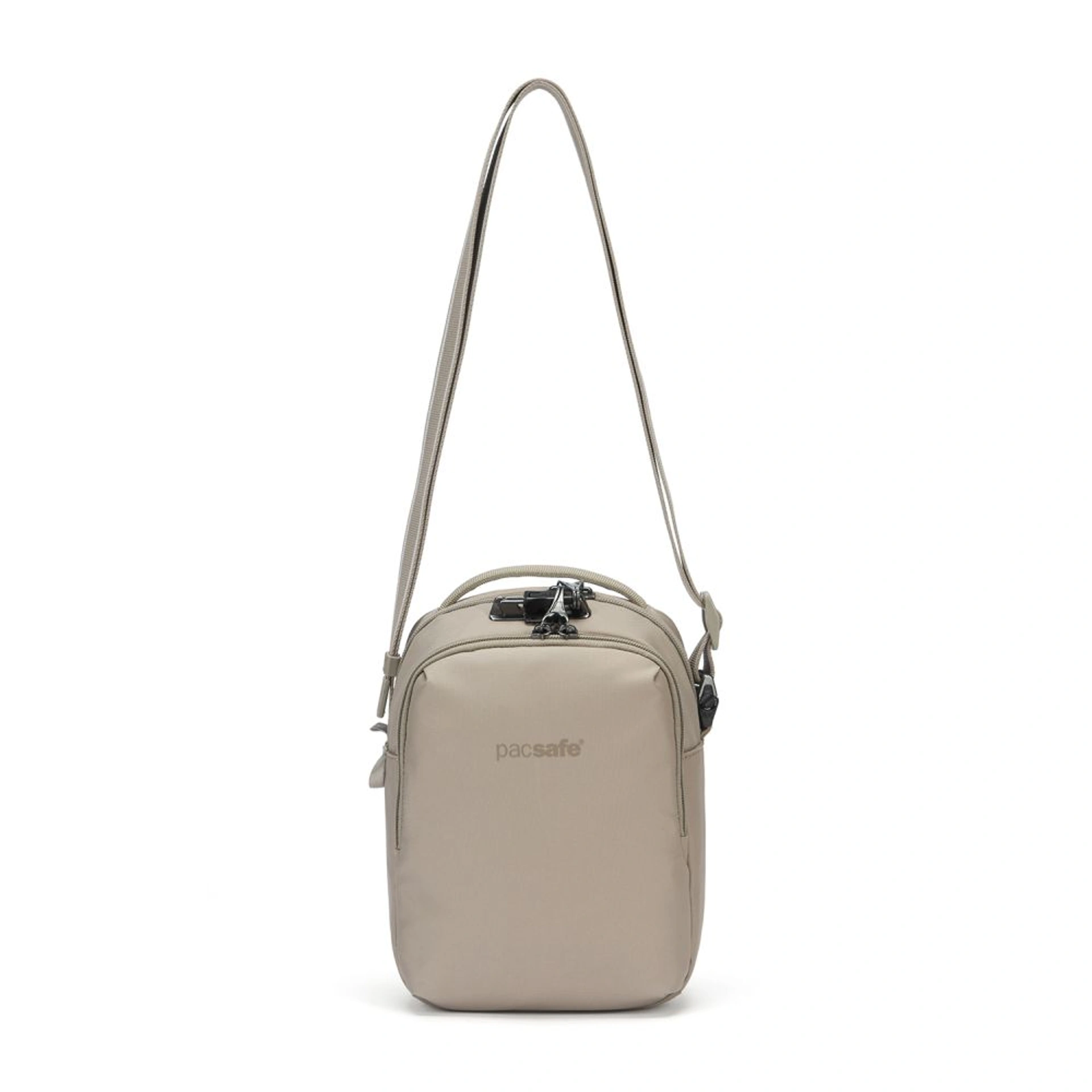 Сумка через плече антизлодій Pacsafe V Companion Crossbody - Бежевий