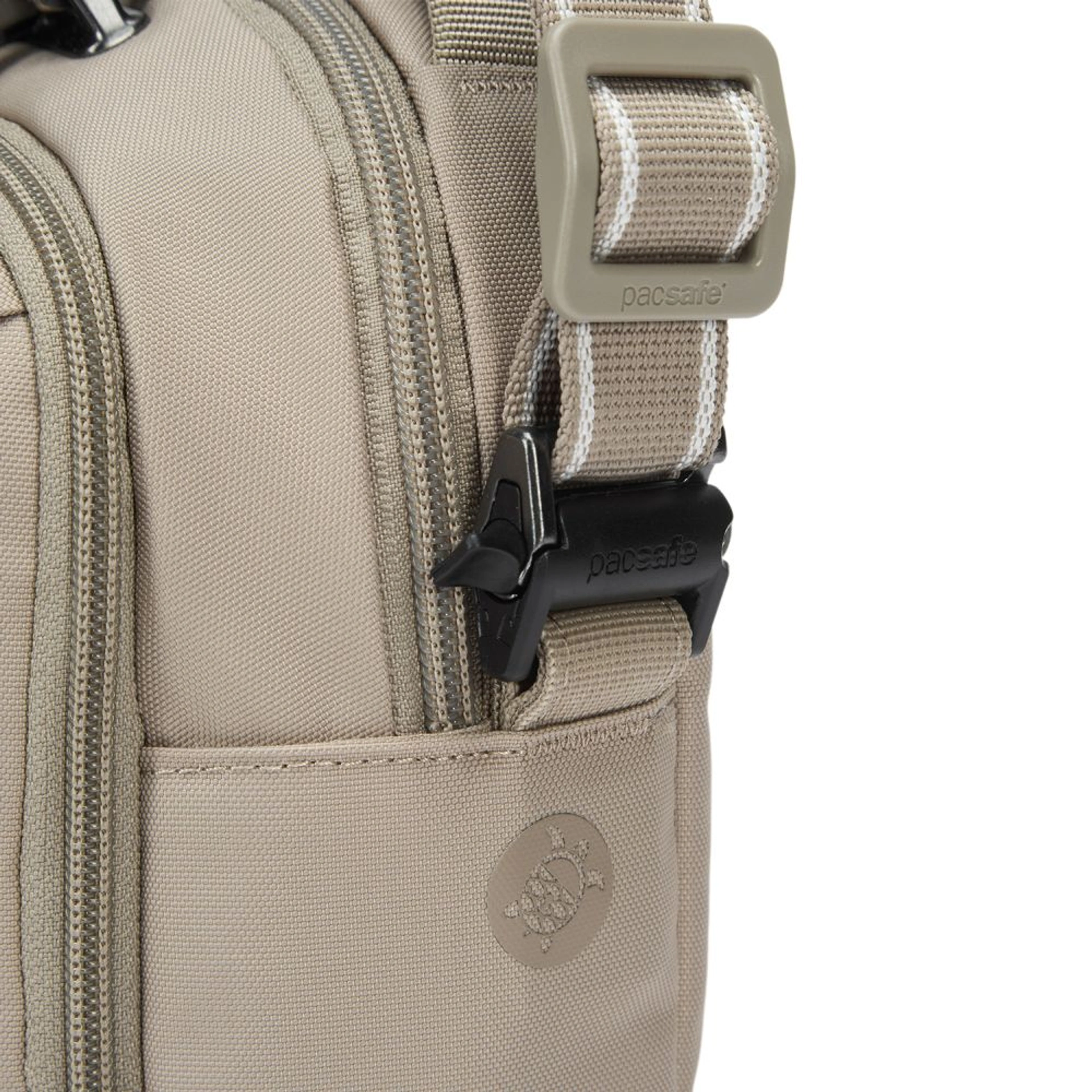 Сумка через плече антизлодій Pacsafe V Companion Crossbody - Бежевий