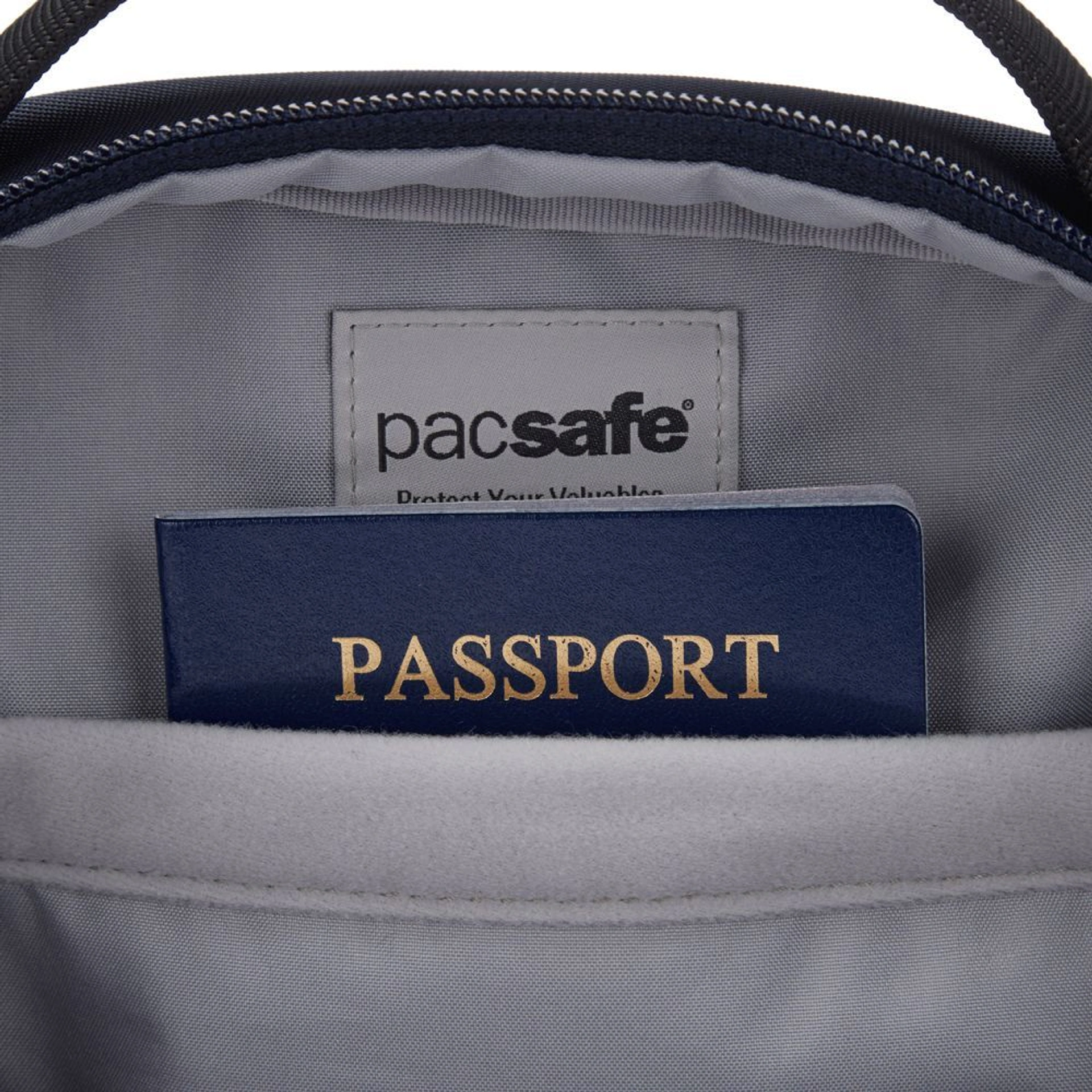 Сумка через плече антизлодій Pacsafe V Tour Crossbody - Темно-синій