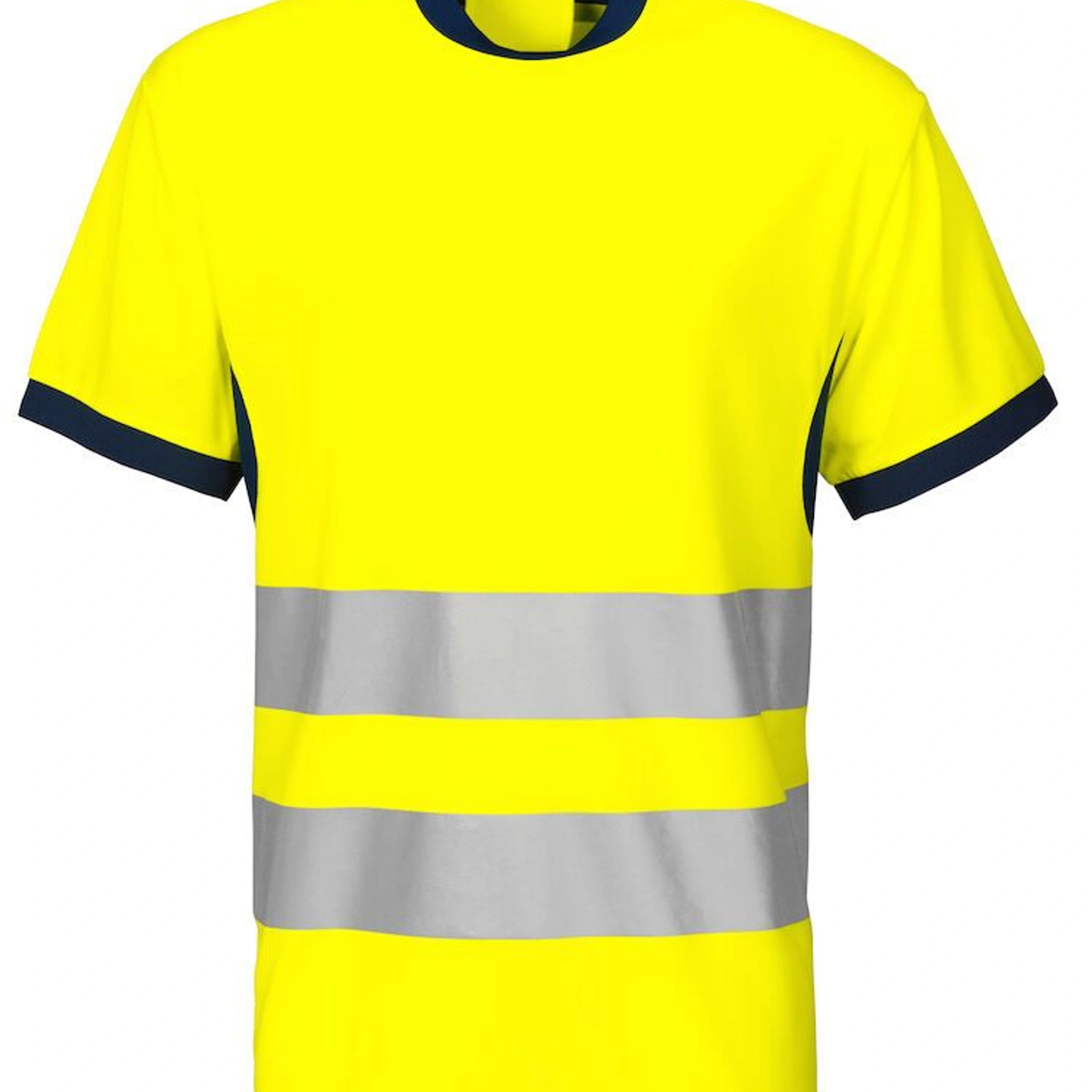 Футболка Projob 6009 EN ISO 20471, class 2 - Жовтий / темно-синій / 3XL