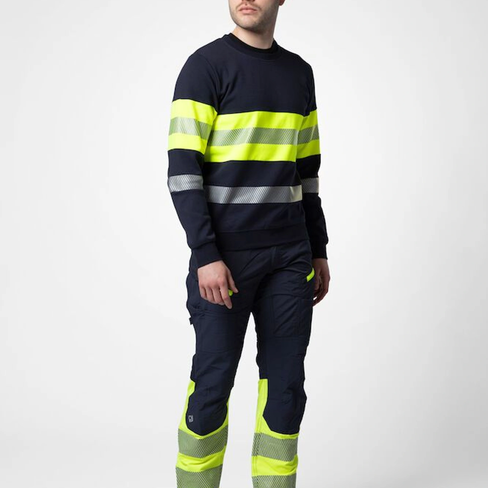 Світшот Projob 6129 EN ISO 20471, class 1 - Жовтий / чорний / 3XL