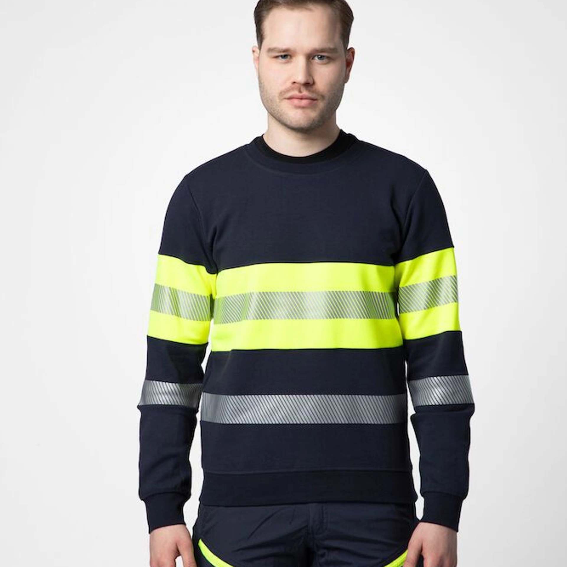 Світшот Projob 6129 EN ISO 20471, class 1 - Жовтий / чорний / 3XL