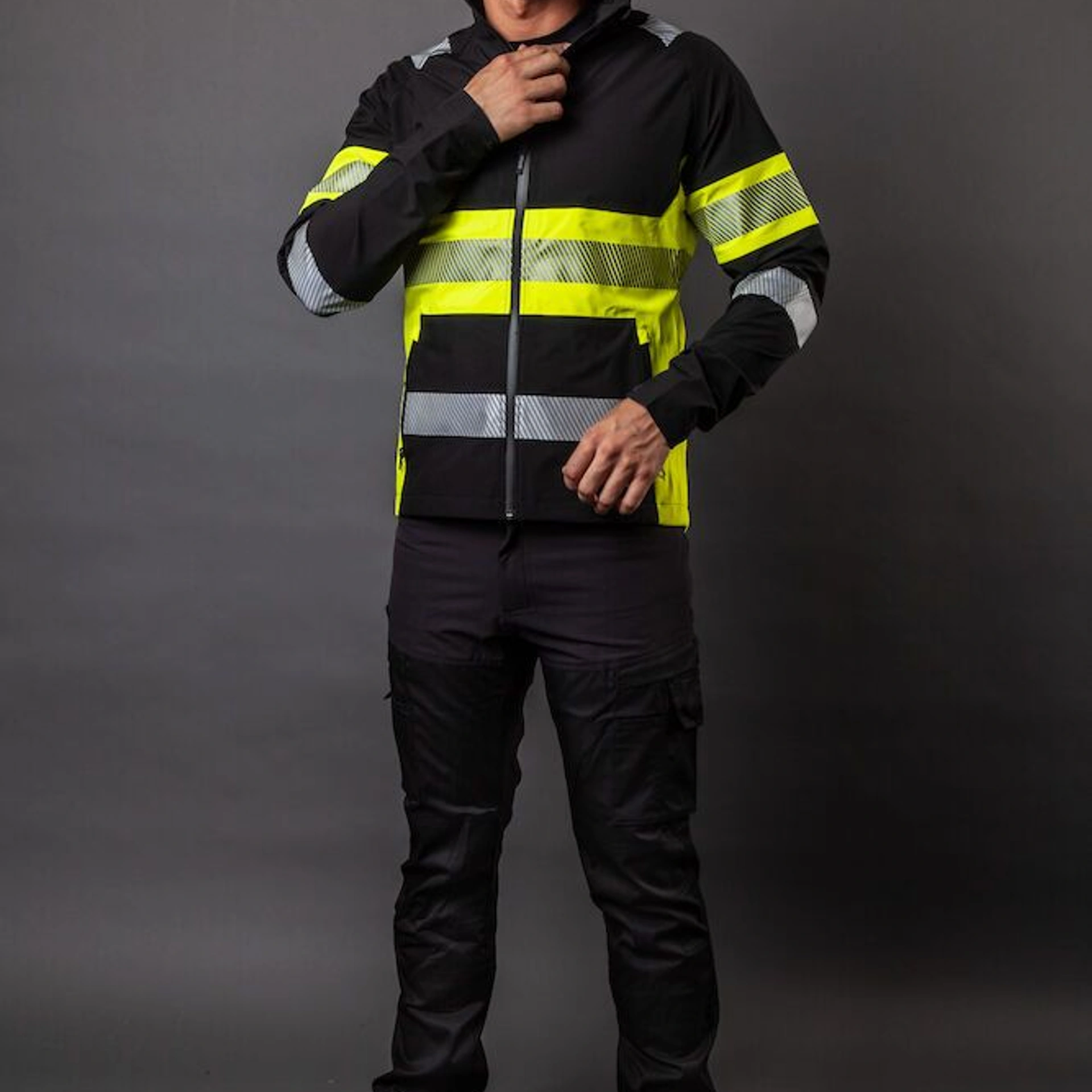 Куртка Projob 6442 EN ISO 20471, class 1 - Жовтий / чорний / 3XL