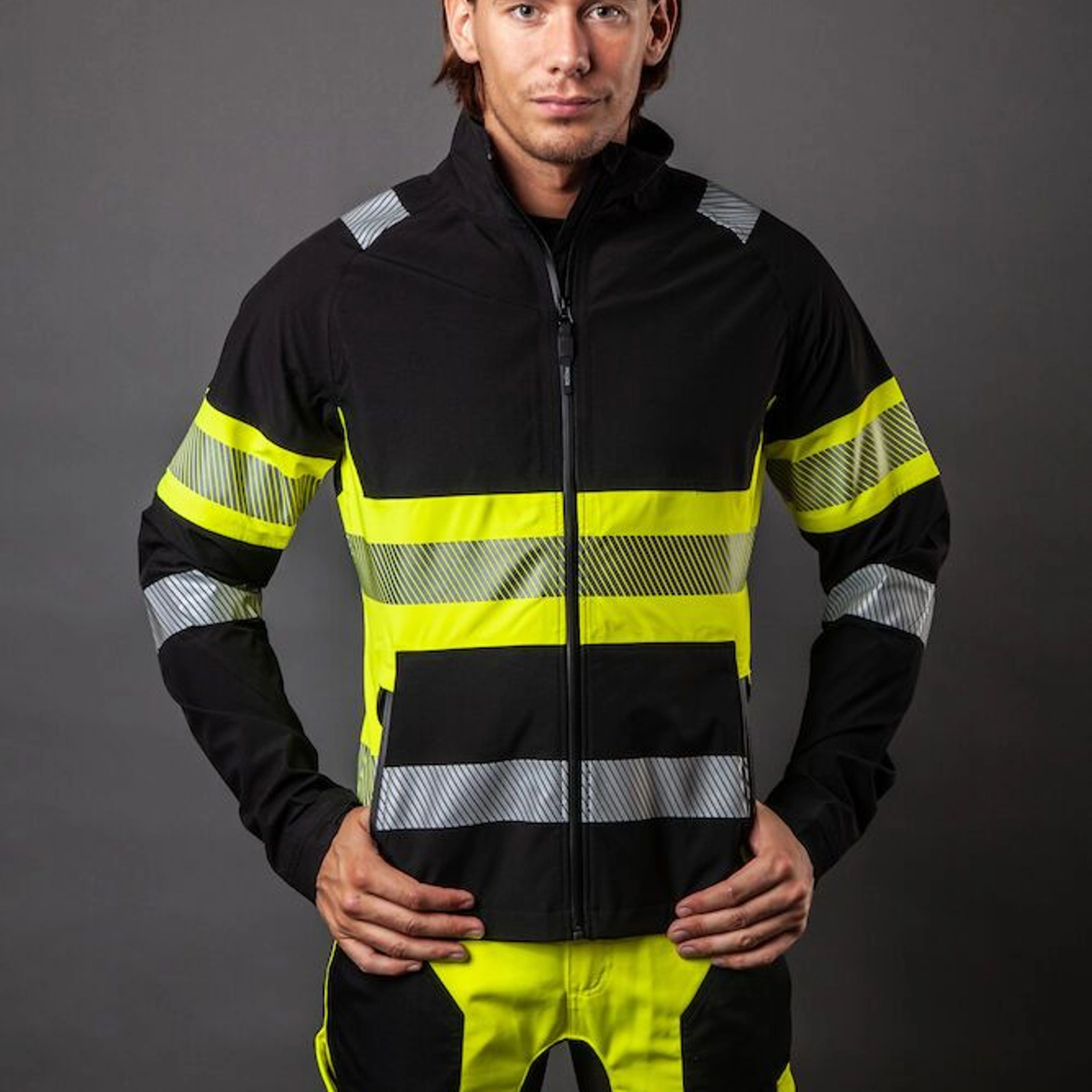 Куртка Projob 6442 EN ISO 20471, class 1 - Жовтий / чорний / 3XL