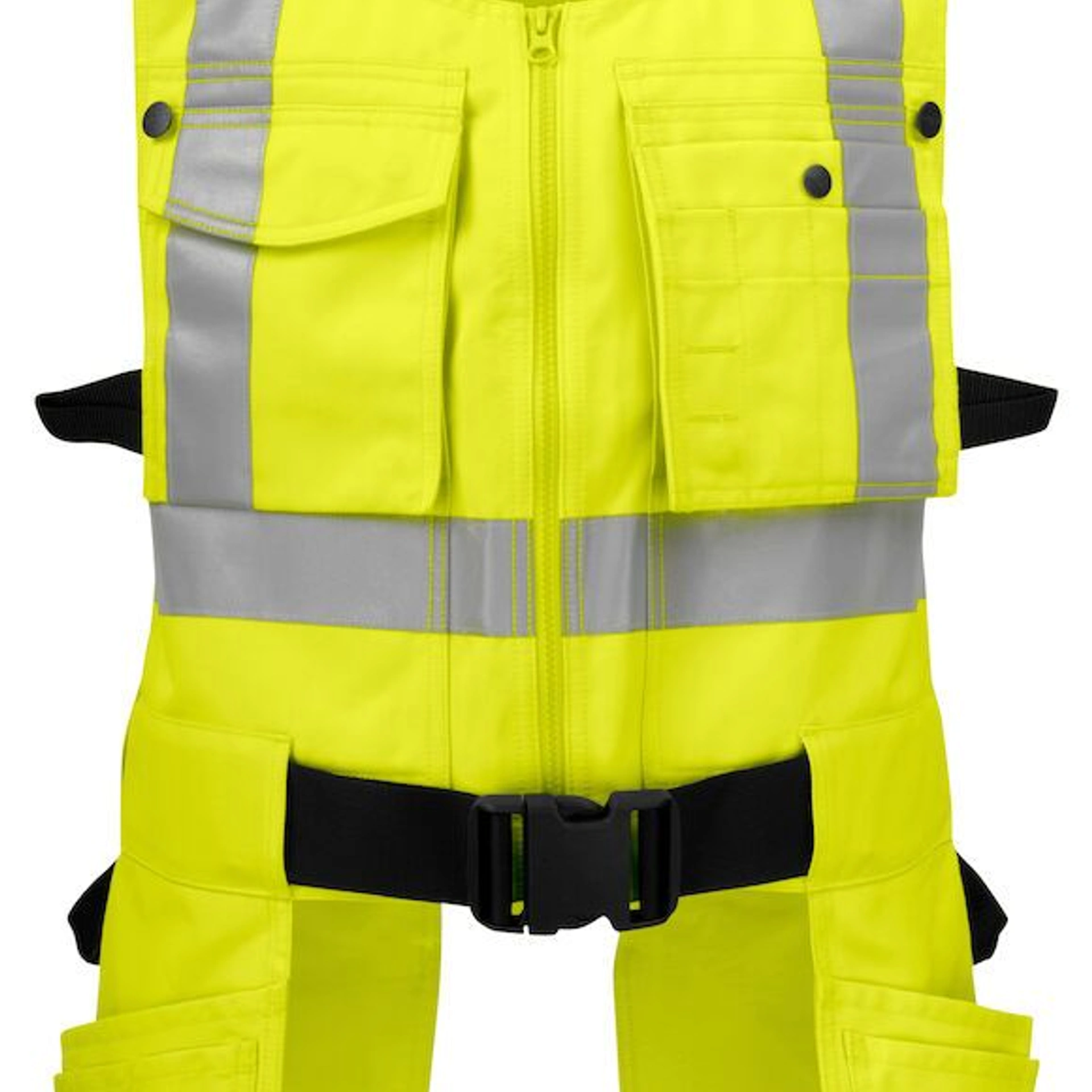 Жилет Projob 6704 EN ISO 20471, class 2 - Жовтий / темно-синій / 3XL