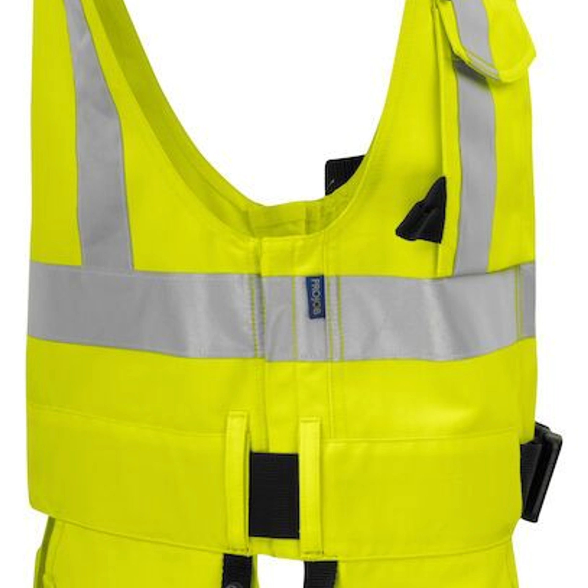 Жилет Projob 6704 EN ISO 20471, class 2 - Жовтий / темно-синій / 3XL