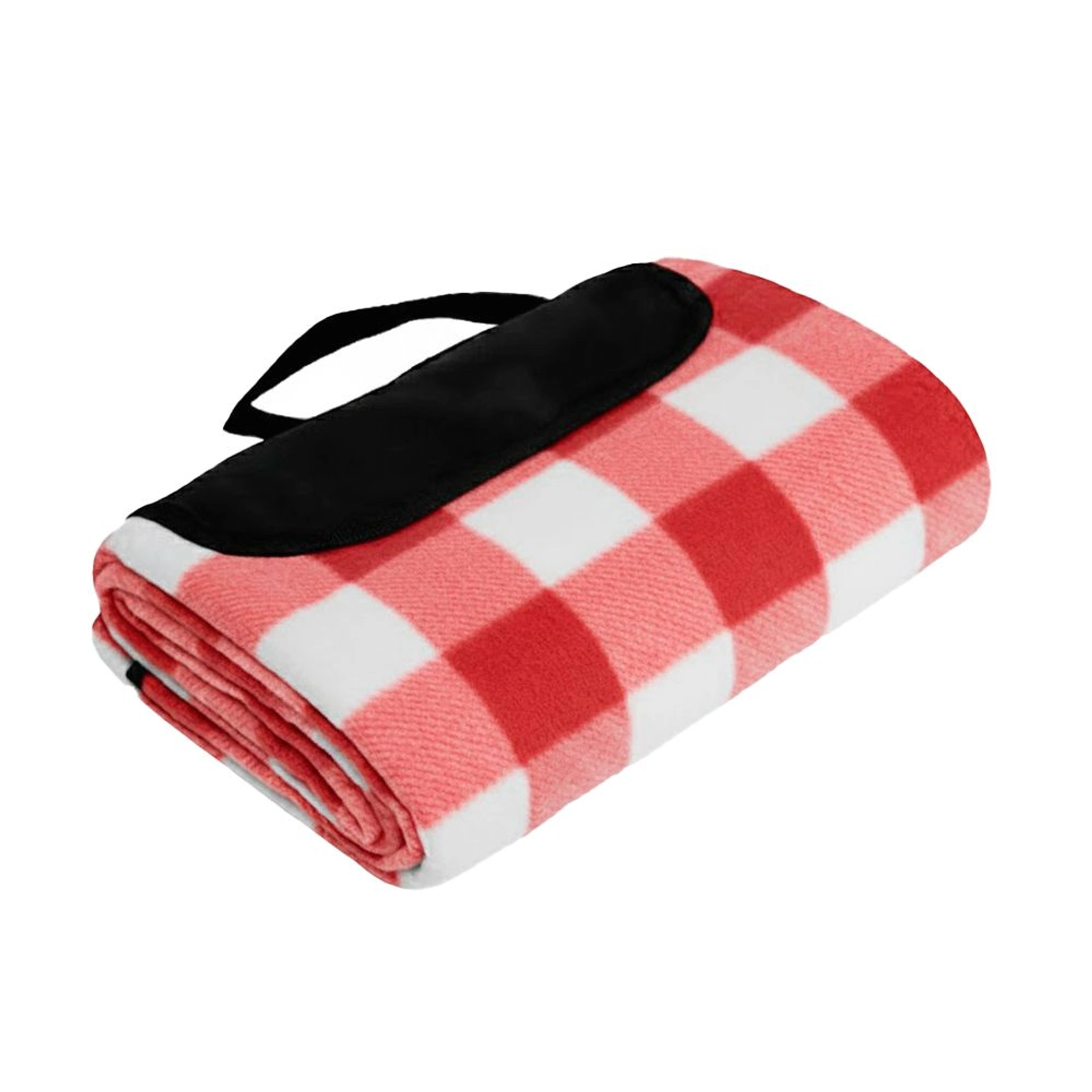 Плед флісовий двосторонній Soft Me Picnic 130х180см - Червоний / білий / чорний