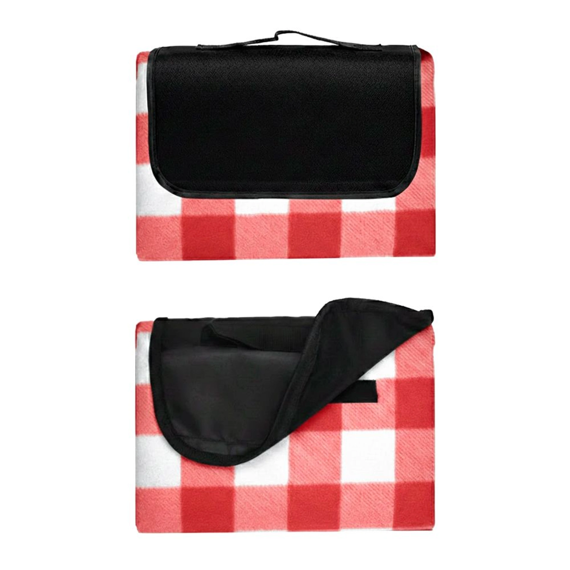 Плед флісовий двосторонній Soft Me Picnic 130х180см - Червоний / білий / чорний